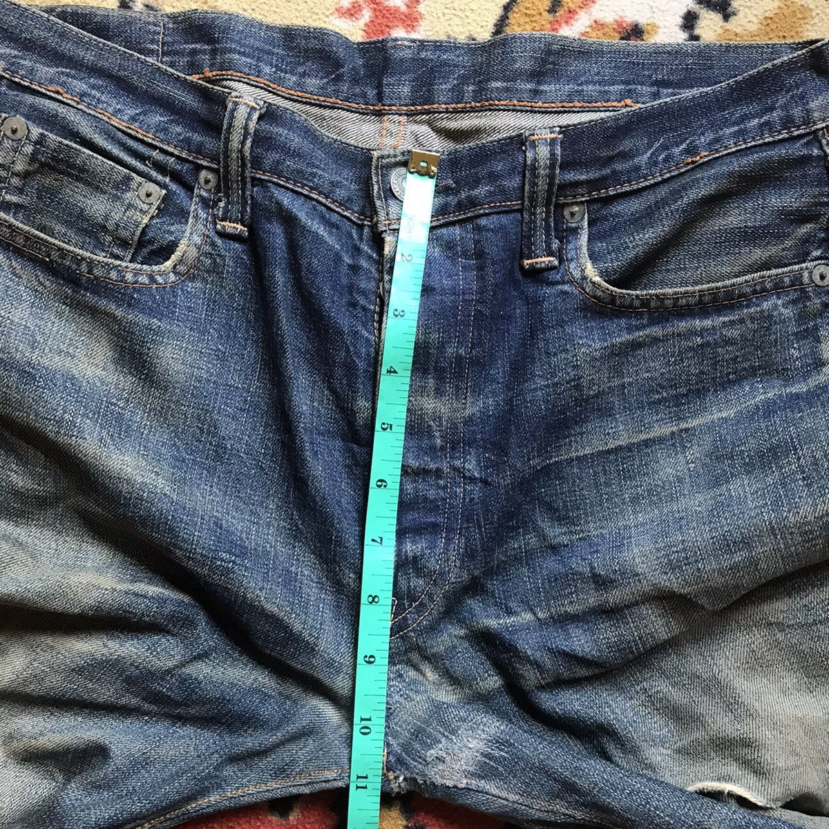Full Count & Co. Full Count made in Japan & Co Distressed Selvedge denimhead Size US 33 - 18 Thumbnail