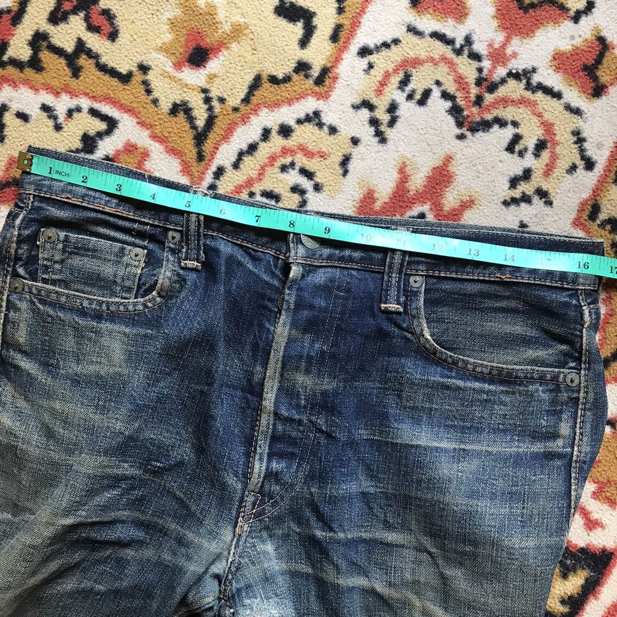 Full Count & Co. Full Count made in Japan & Co Distressed Selvedge denimhead Size US 33 - 17 Thumbnail
