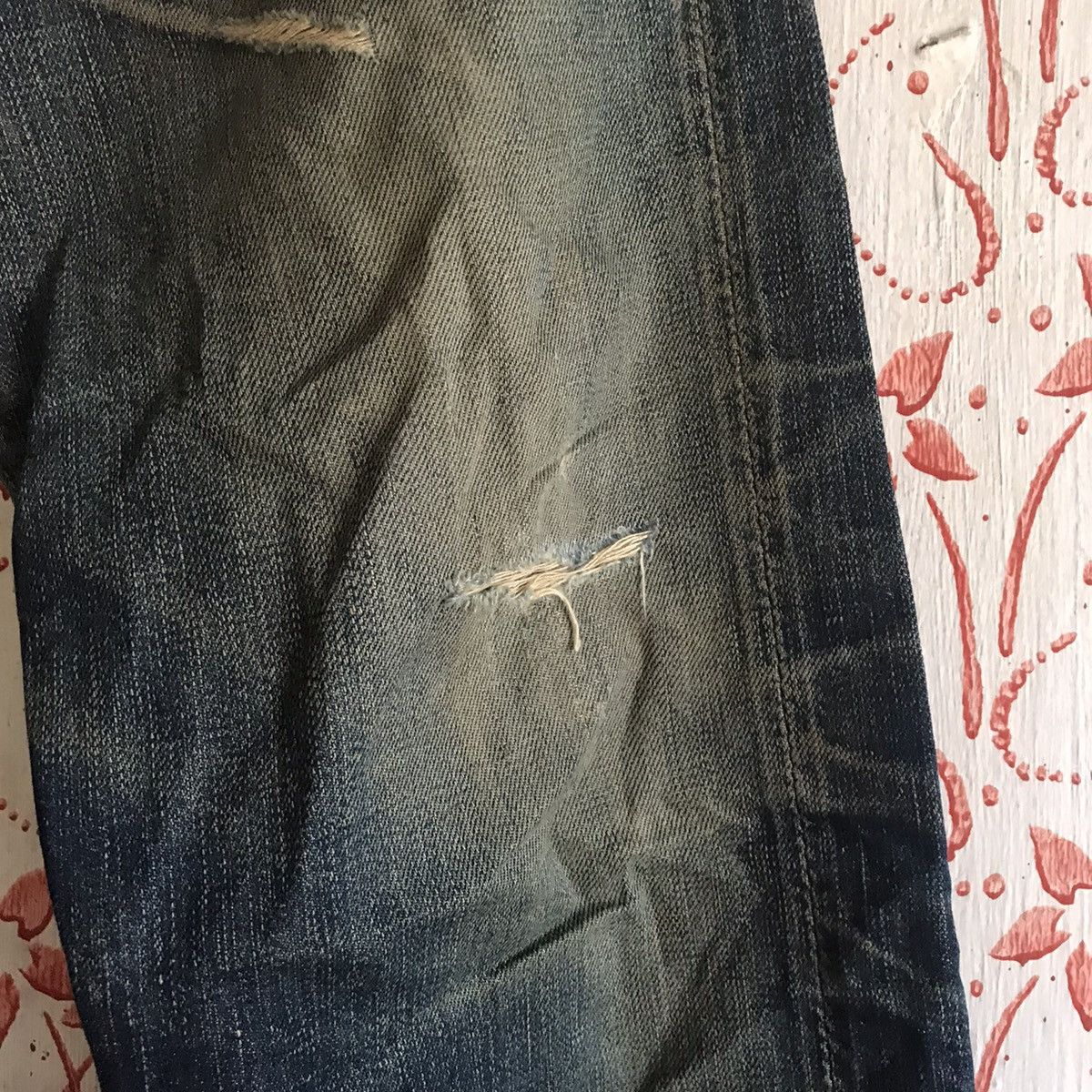 Full Count & Co. Full Count made in Japan & Co Distressed Selvedge denimhead Size US 33 - 5 Thumbnail