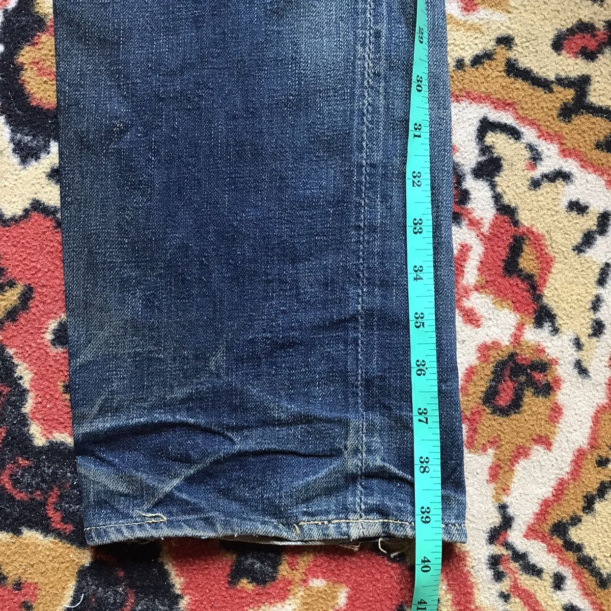Full Count & Co. Full Count made in Japan & Co Distressed Selvedge denimhead Size US 33 - 19 Thumbnail