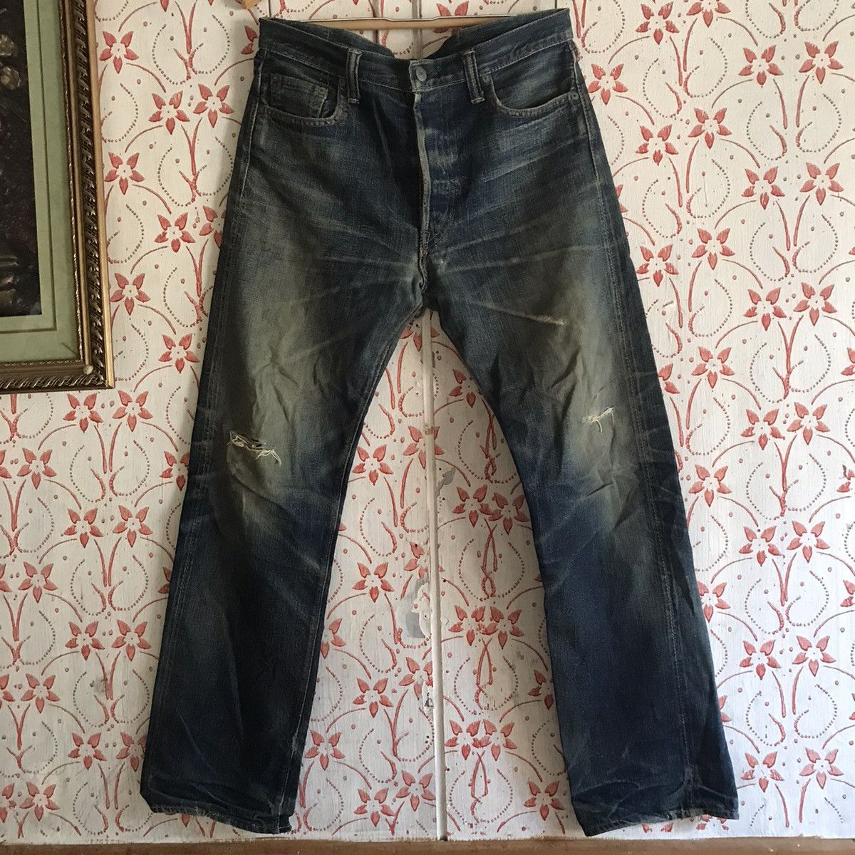 Full Count & Co. Full Count made in Japan & Co Distressed Selvedge denimhead Size US 33 - 1 Thumbnail