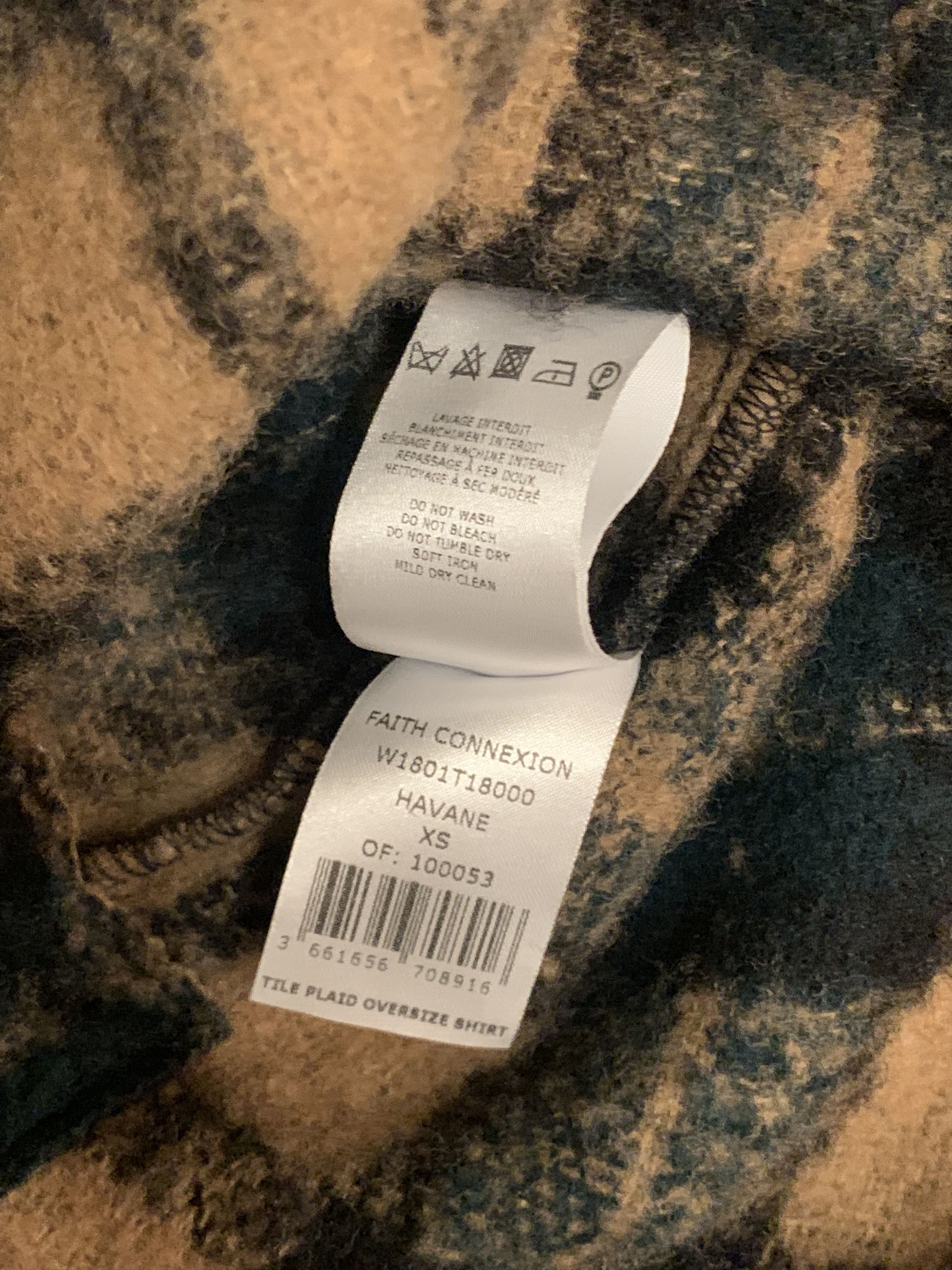 Faith Connexion Oversized Wool Plaid Flannel/Overshirt Size US XS / EU 42 / 0 - 9 Thumbnail