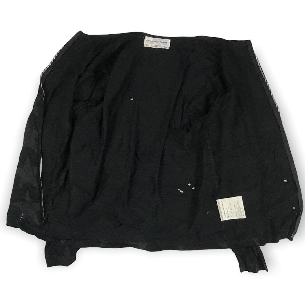 Comme des Garcons × Comme des Garcons SHIRT × Japanese Brand RARE COMME DES GARCONS DESTROY SHIRTS ZIPPED JACKET Size US S / EU 44-46 / 1 - 9 Thumbnail