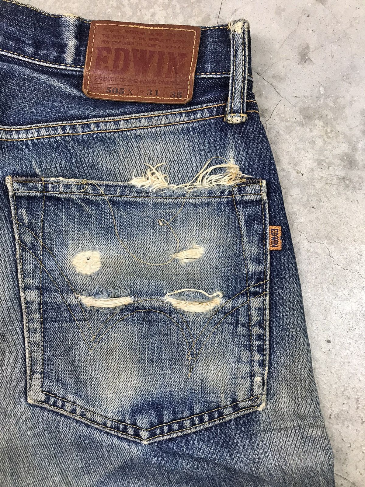 Edwin 🔥VINTAGE EDWIN 505 X SELVEDGE 31 Size US 31 - 9 Thumbnail