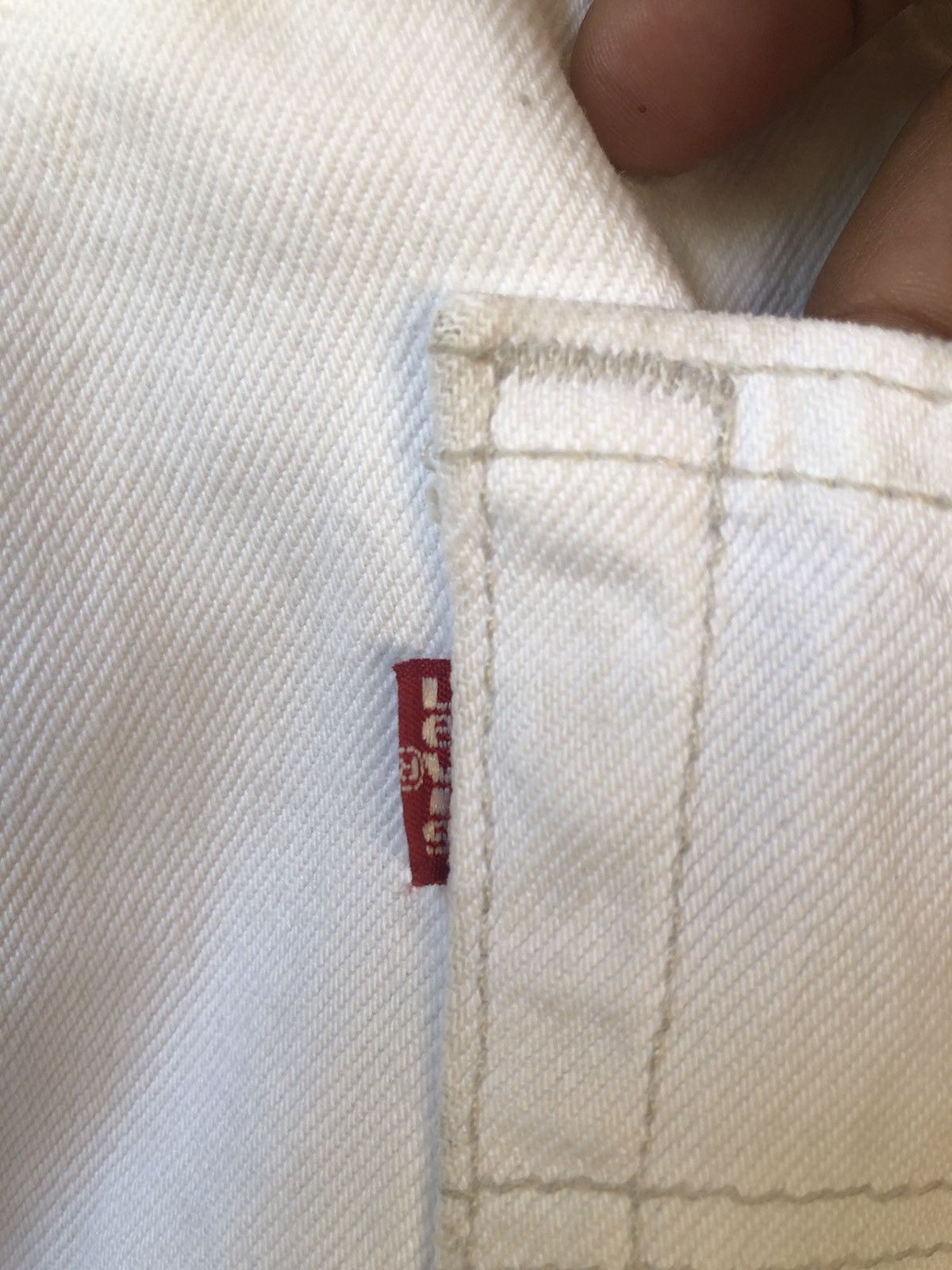 Vintage 90s Levis 501 White Jean