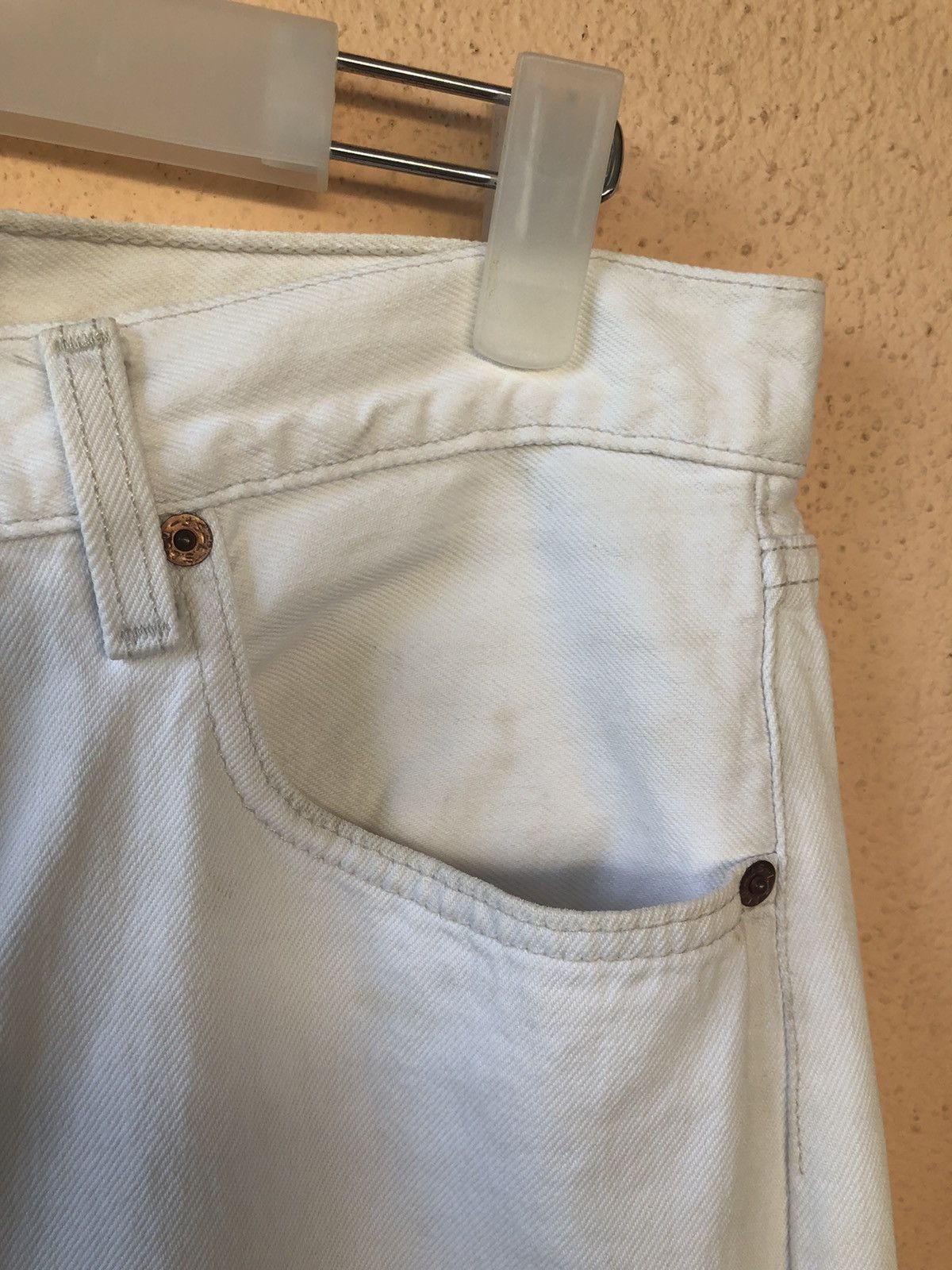 Vintage 90s Levis 501 White Jean