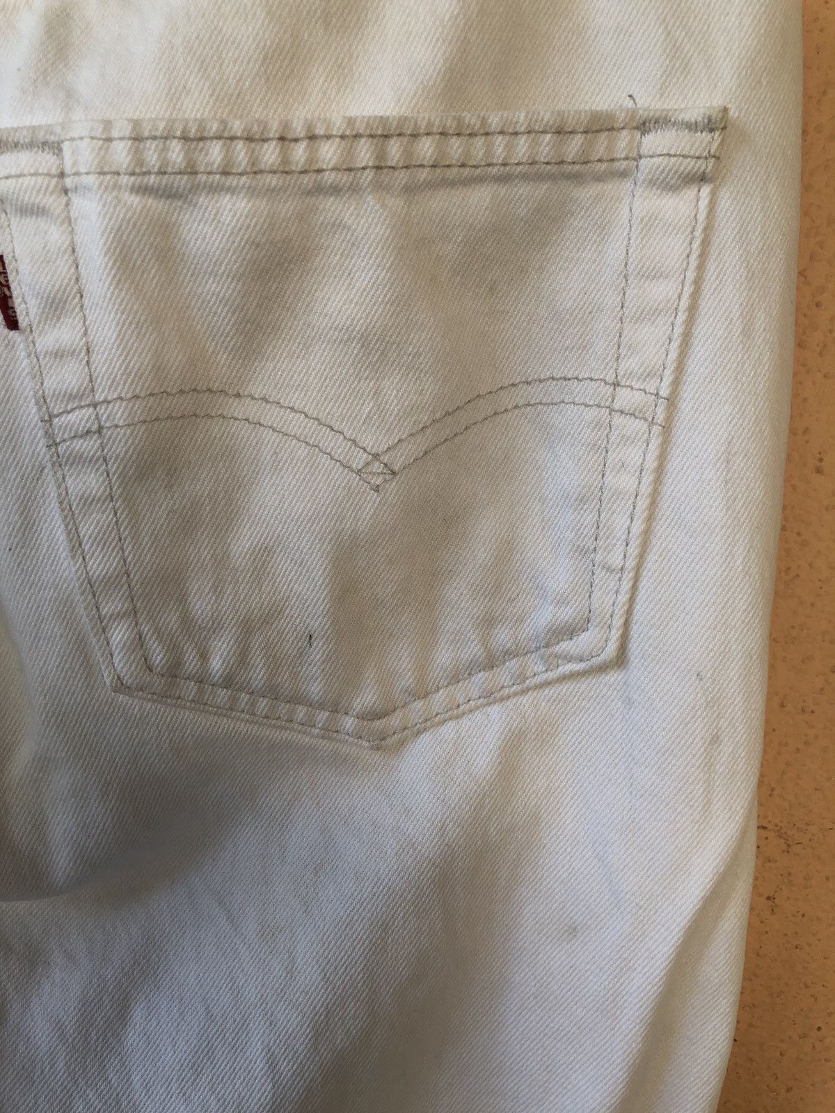 Vintage 90s Levis 501 White Jean