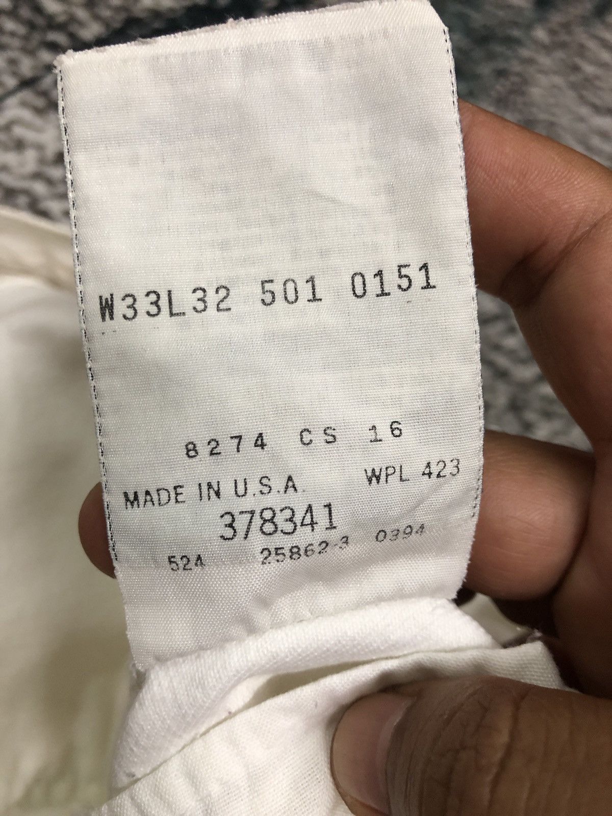 Vintage 90s Levis 501 White Jean