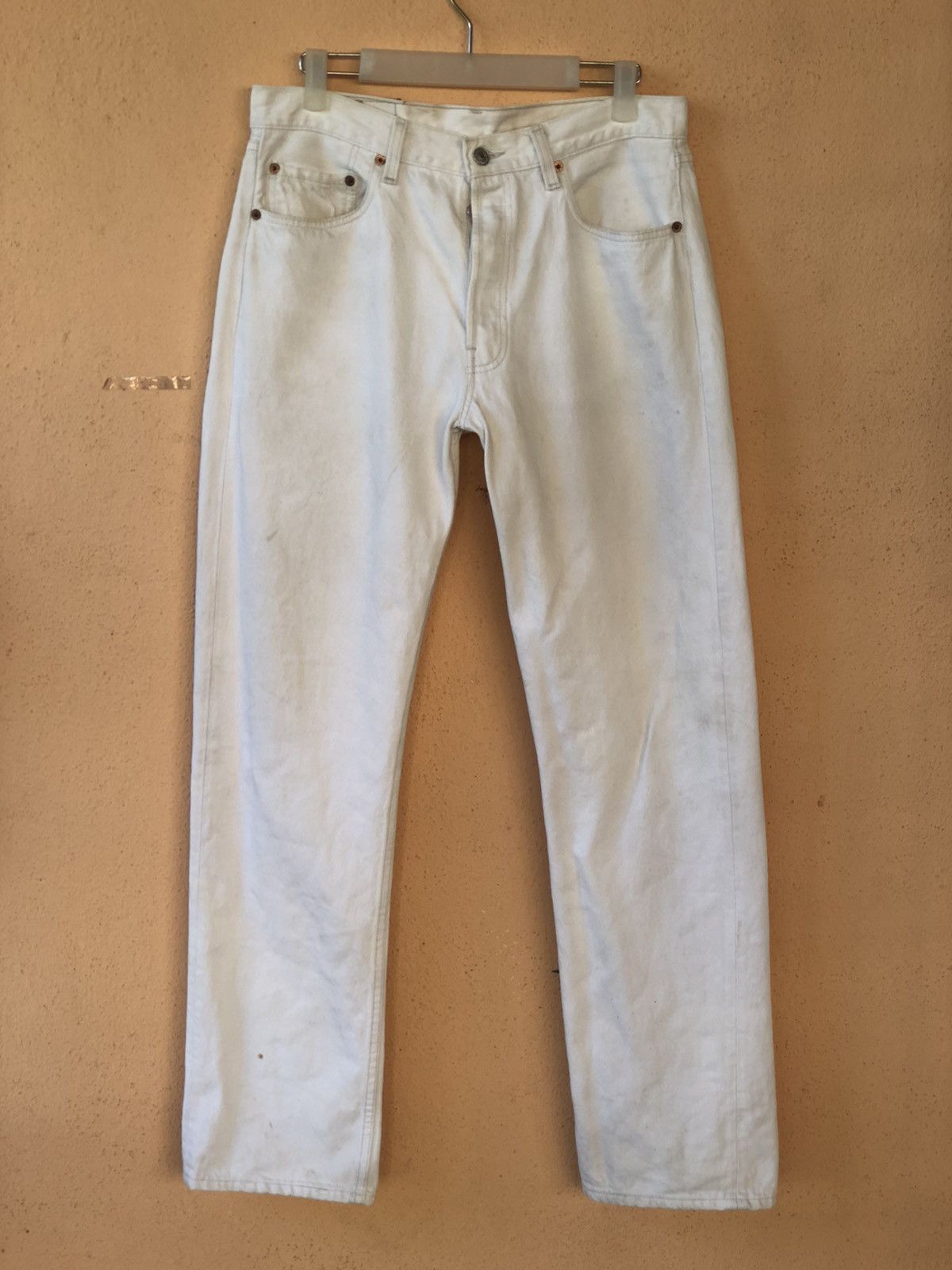 Vintage 90s Levis 501 White Jean