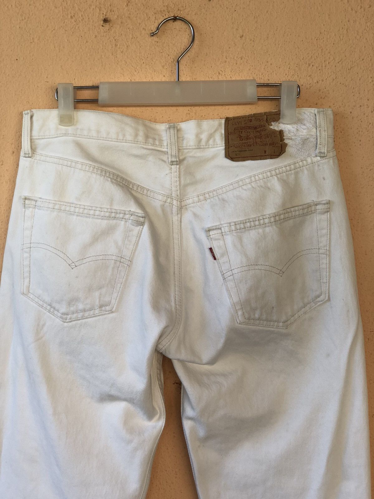 Vintage 90s Levis 501 White Jean