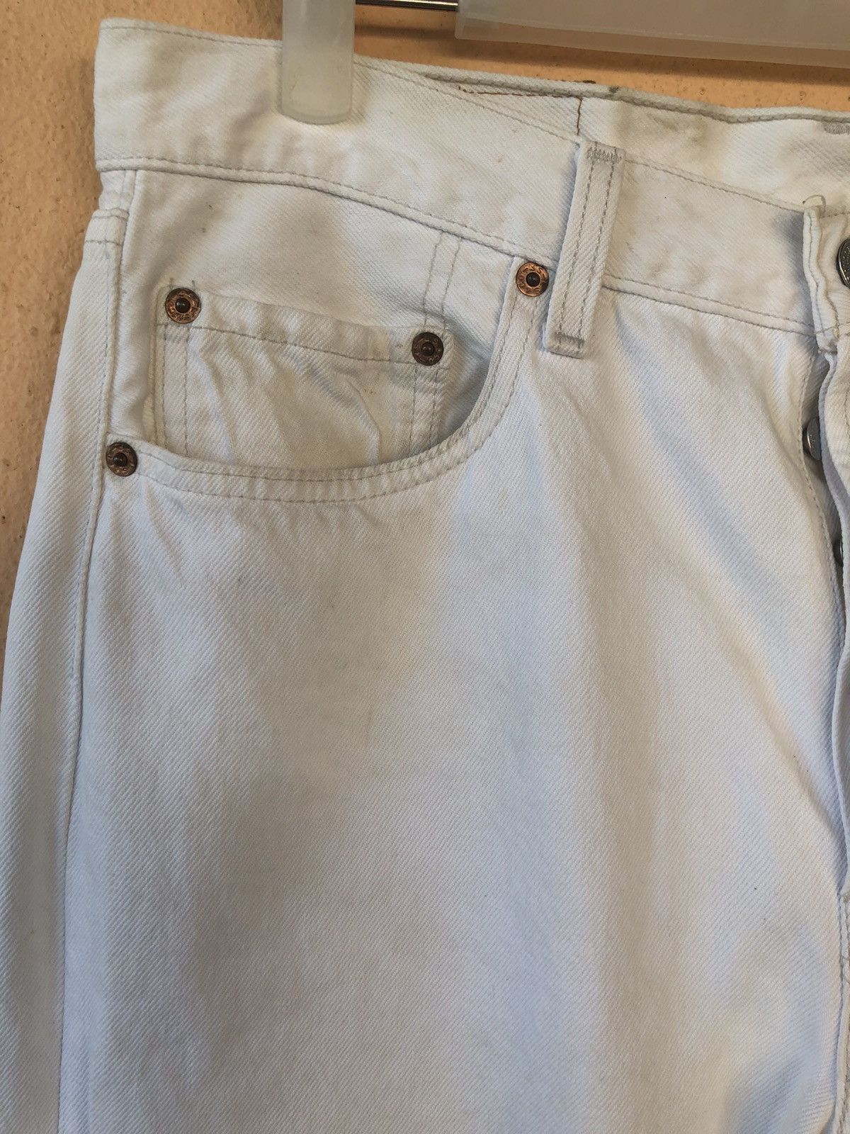 Vintage 90s Levis 501 White Jean