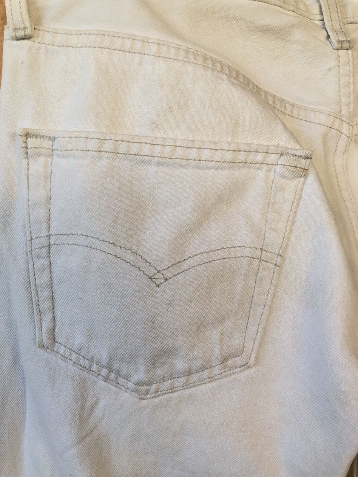 Vintage 90s Levis 501 White Jean