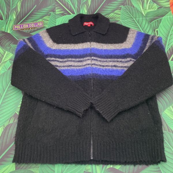 Supreme Brushed Wool Zip Up Sweater | Grailed