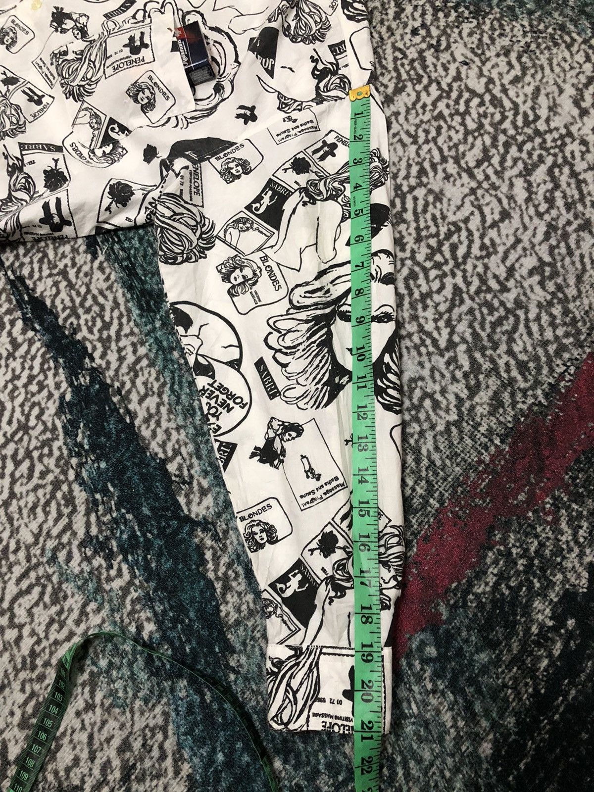 Japanese Brand × Vintage Vintage 90s Nude Girl Porn Art Fullprint Button Shirt Size US L / EU 52-54 / 3 - 4 Thumbnail