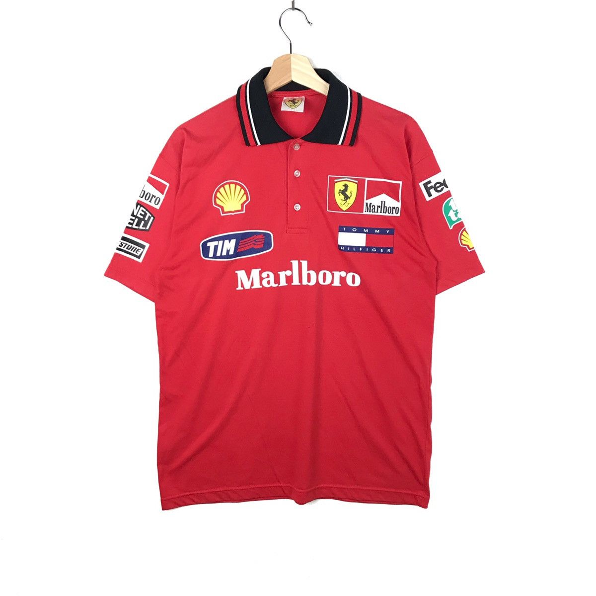 Ferrari Vintage 90s Tommy Hilfiger Ferrari Formula One Polo Shirt Size US M / EU 48-50 / 2 - 1 Thumbnail