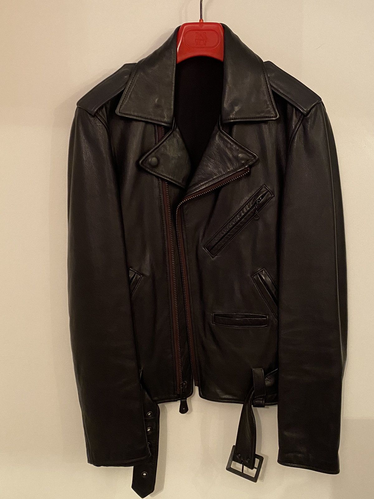 Yohji Yamamoto Yohji Yamamoto Pour Homme black leather biker jacket ...