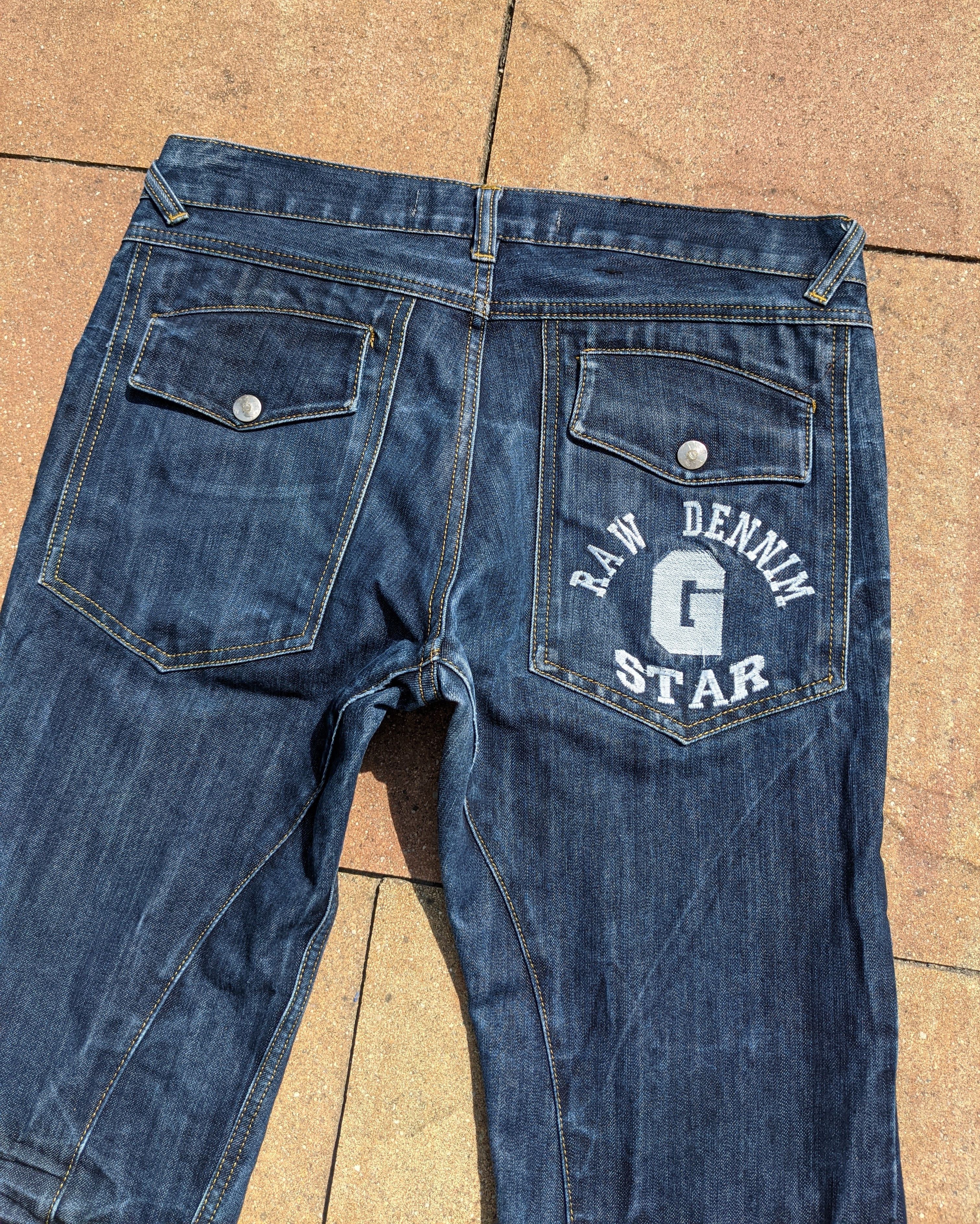 G-Star Vintage G Star Raw 1001 logo distressed jeans Size US 31 - 3 Thumbnail
