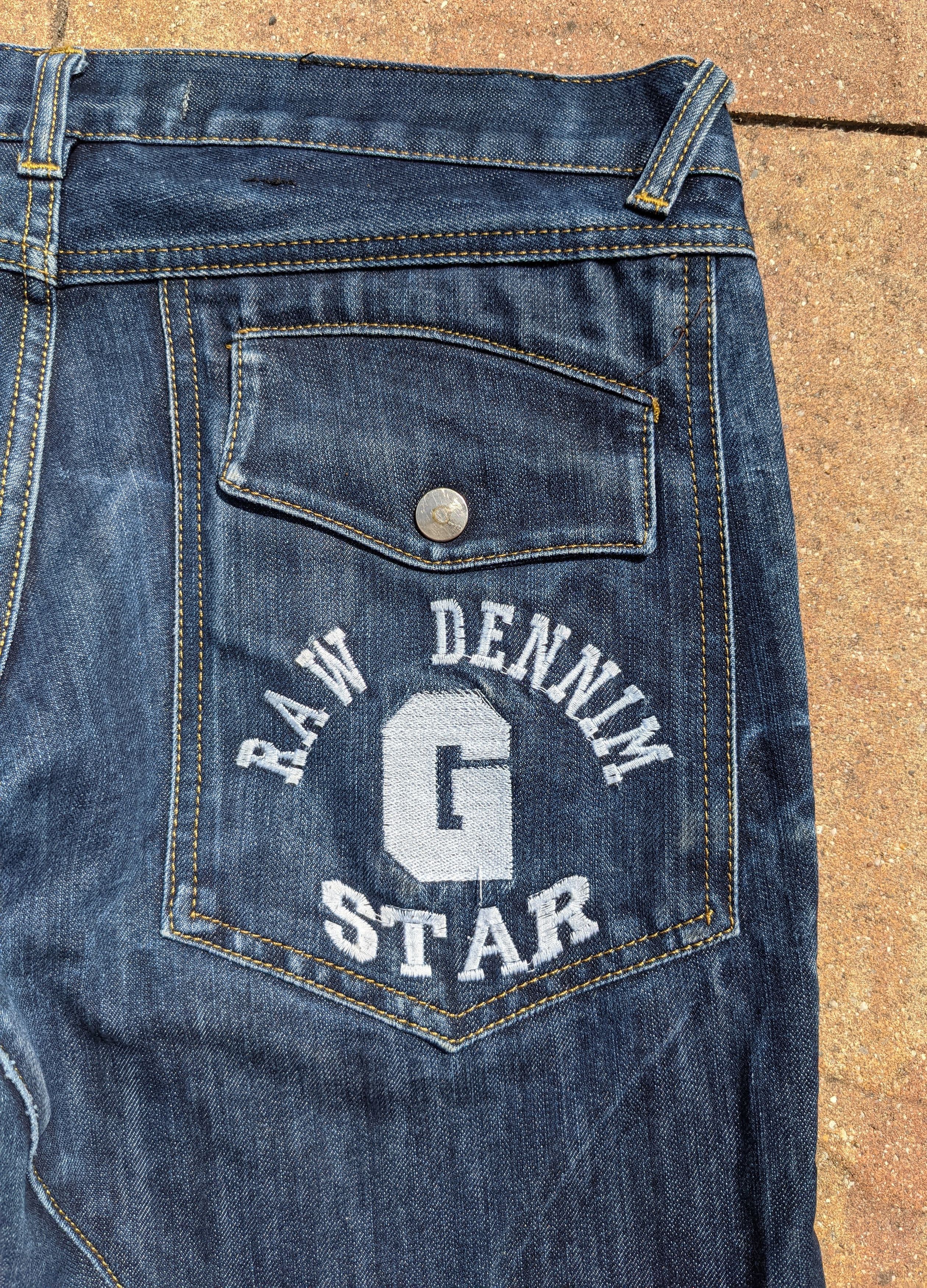G-Star Vintage G Star Raw 1001 logo distressed jeans Size US 31 - 4 Thumbnail
