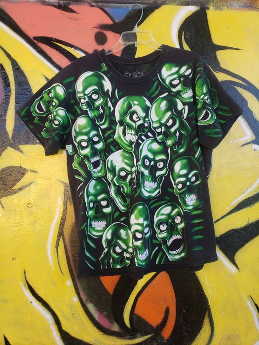 Blue skull best sale pile shirt