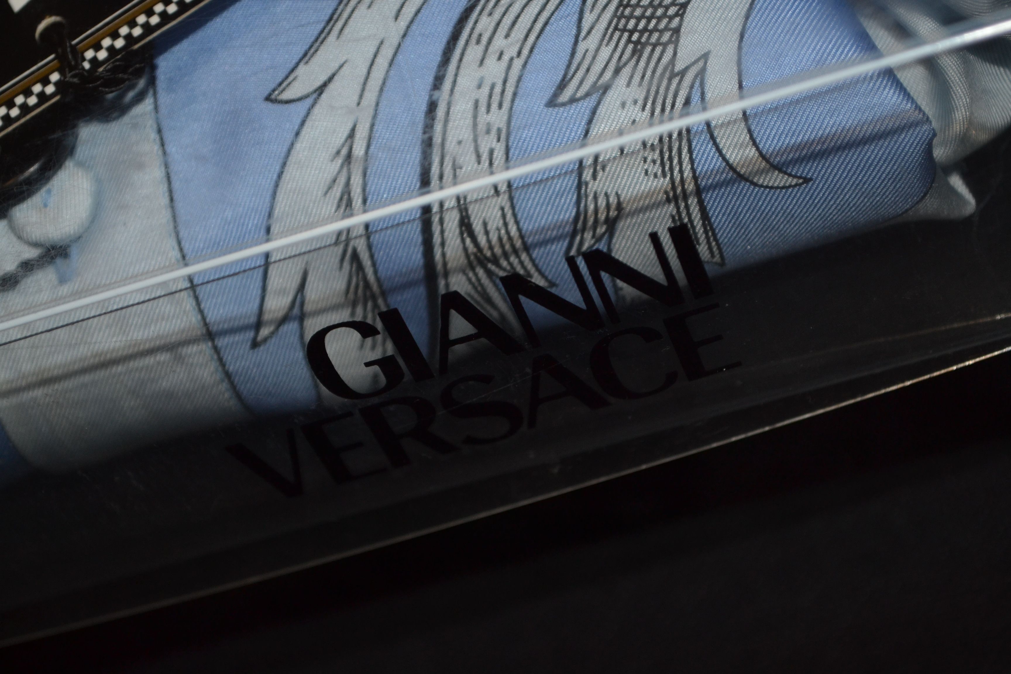 Versace NEW Gianni Versace 1990s Silk Shirt 54 Size Baroque Blue Size US L / EU 52-54 / 3 - 11 Thumbnail