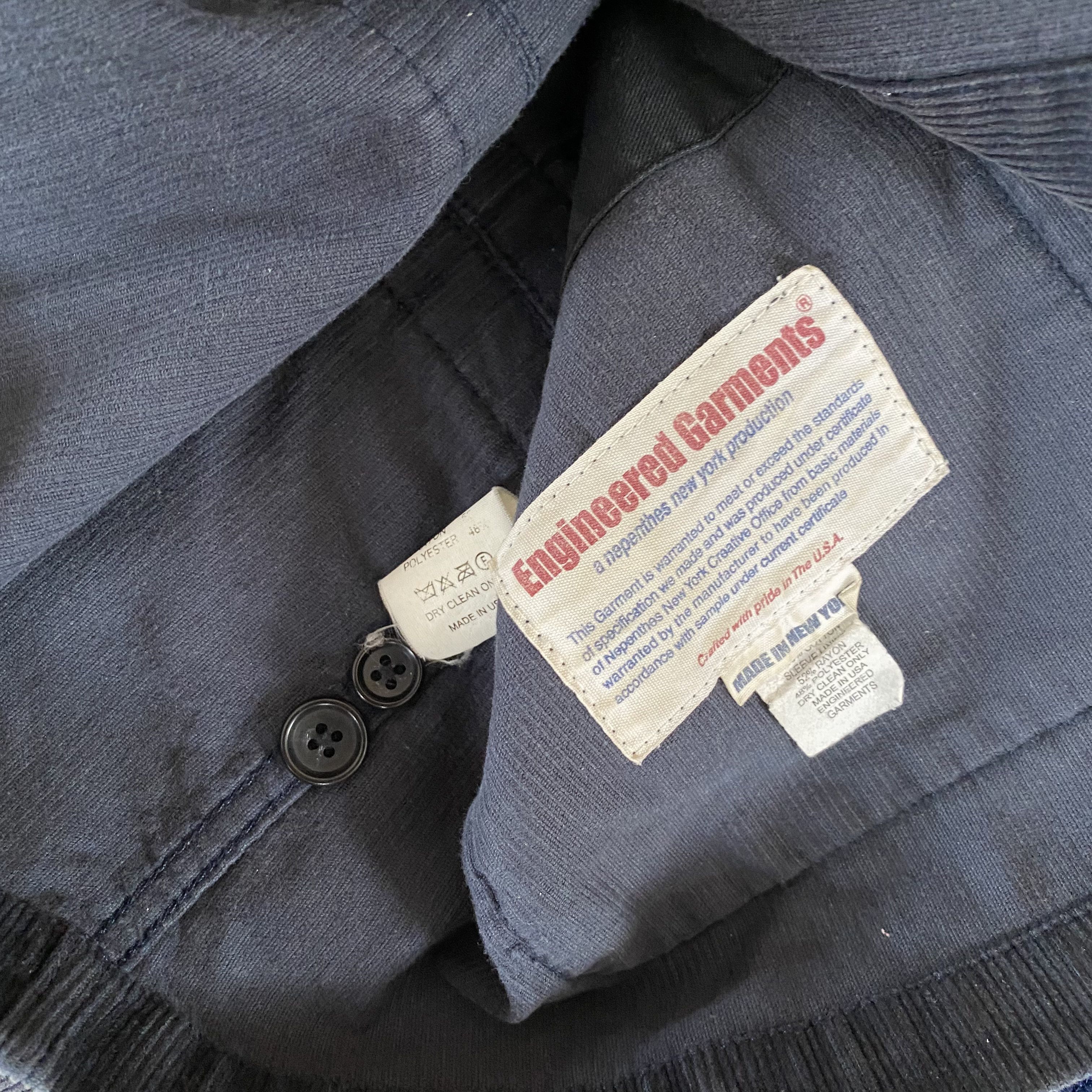 Engineered Garments Faded Corduroy Chore Jacket Blazer Navy Blue Size US S / EU 44-46 / 1 - 5 Thumbnail