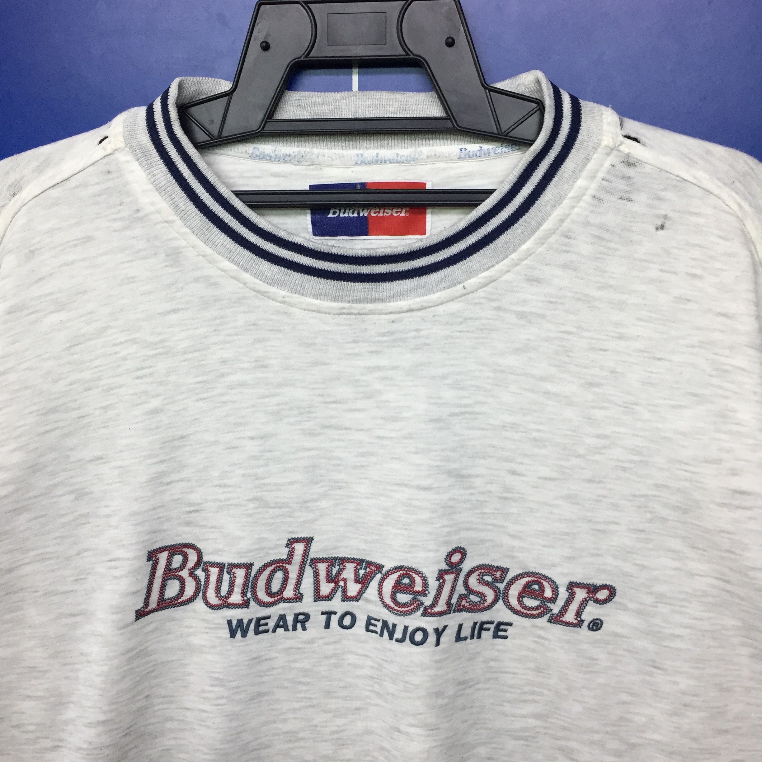 Budweiser × Vintage Vintage Budweiser Wear To Enjoy Life Sweatshirt Size US XL / EU 56 / 4 - 2 Thumbnail