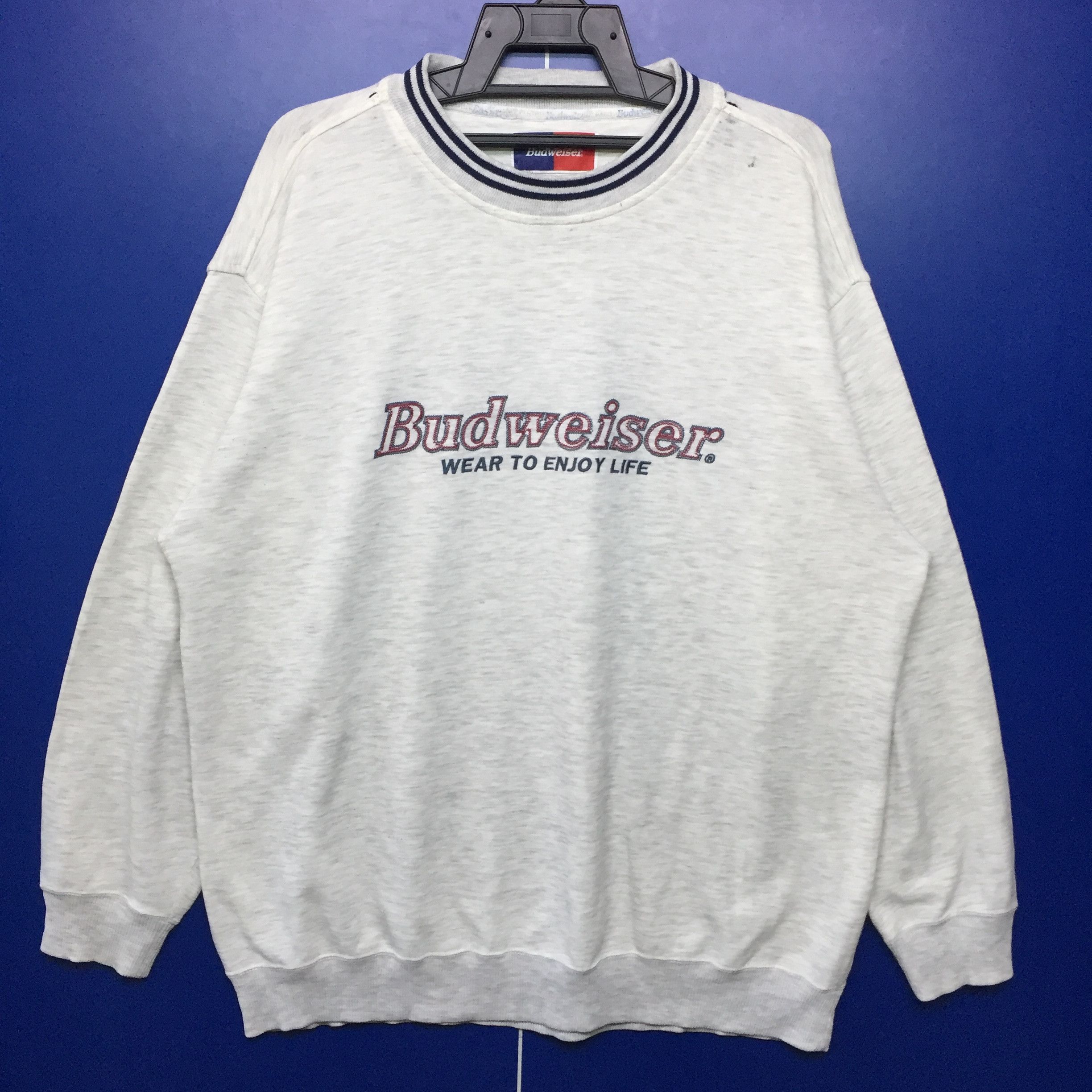 Budweiser × Vintage Vintage Budweiser Wear To Enjoy Life Sweatshirt Size US XL / EU 56 / 4 - 1 Thumbnail