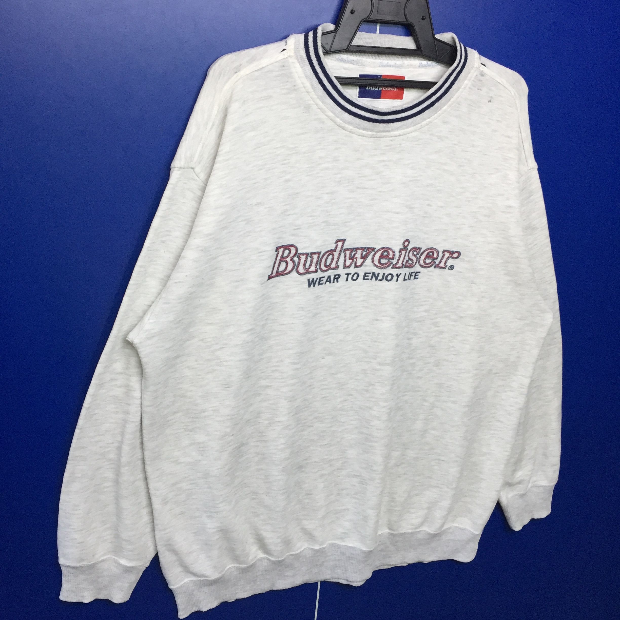 Budweiser × Vintage Vintage Budweiser Wear To Enjoy Life Sweatshirt Size US XL / EU 56 / 4 - 5 Thumbnail