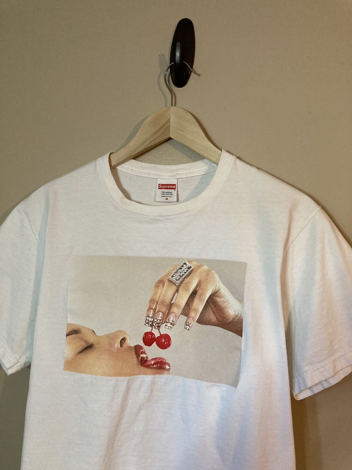 Supreme SS20 Supreme Cherries Tee T-Shirt White Used M | Grailed