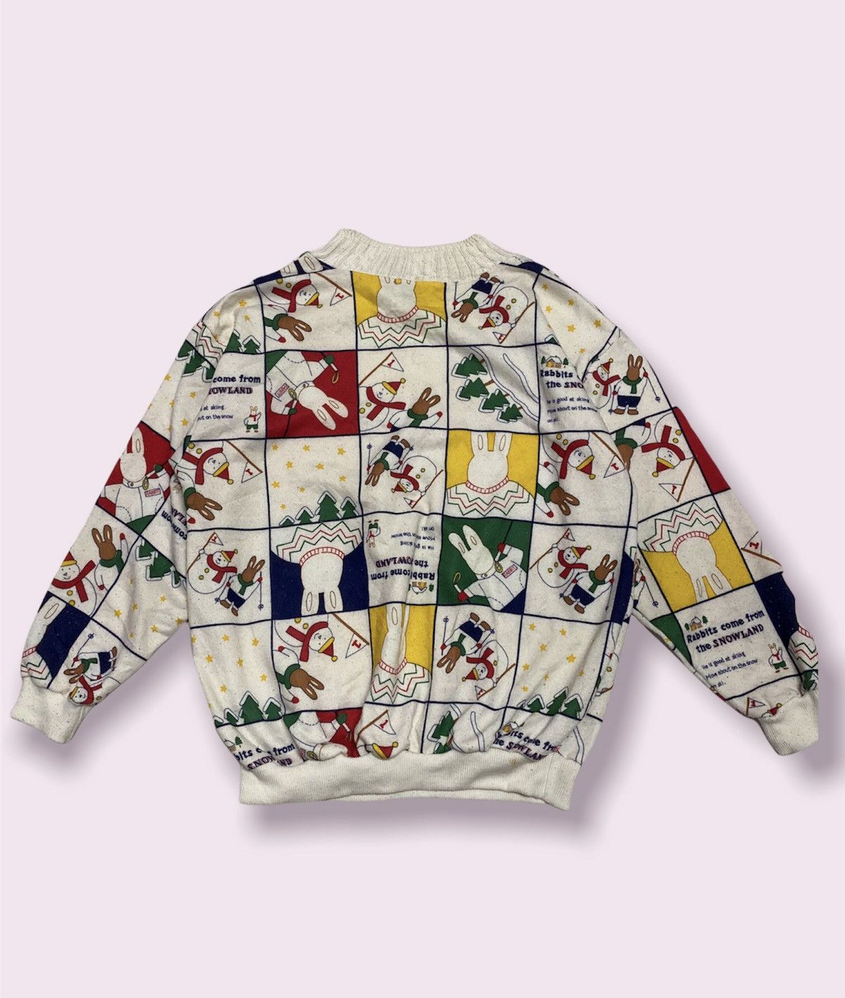 Cartoon Network × Japanese Brand × Vintage Sweatshirt Bunny Bear Full Print 🔥 Size M / US 6-8 / IT 42-44 - 1 Thumbnail