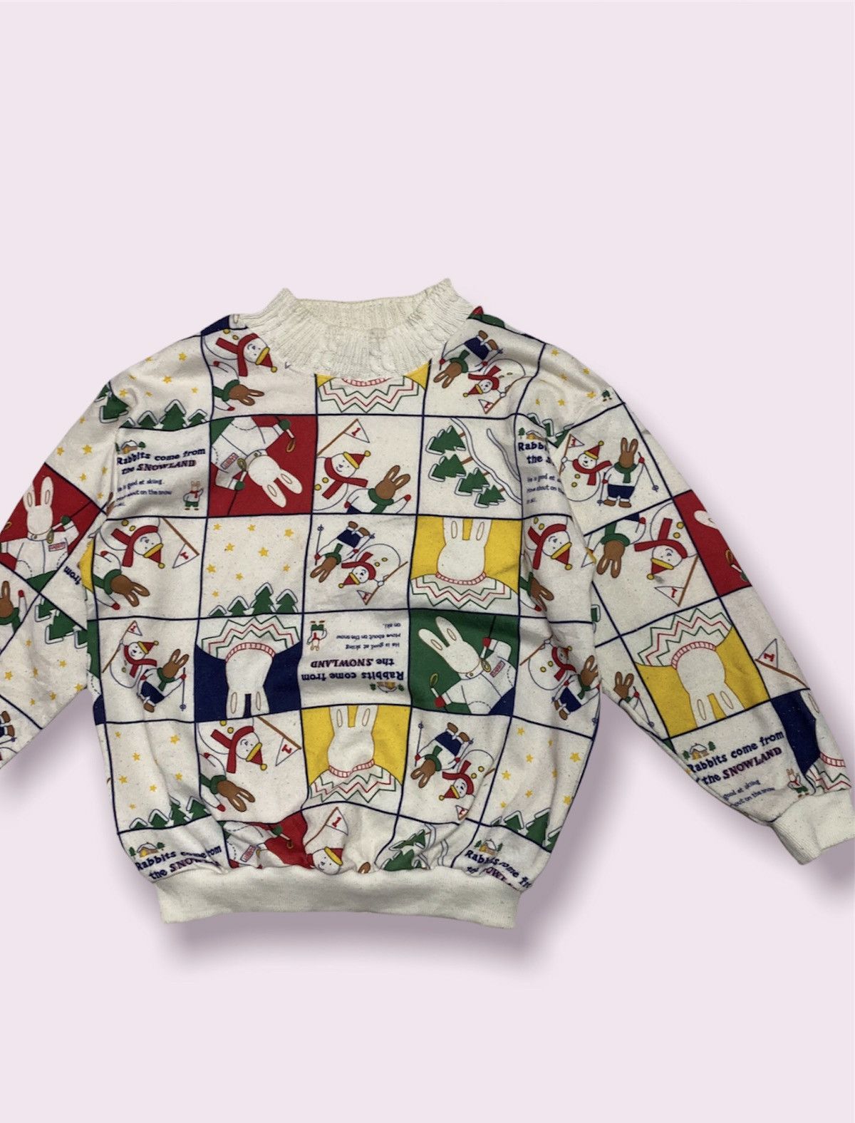 Cartoon Network × Japanese Brand × Vintage Sweatshirt Bunny Bear Full Print 🔥 Size M / US 6-8 / IT 42-44 - 5 Thumbnail