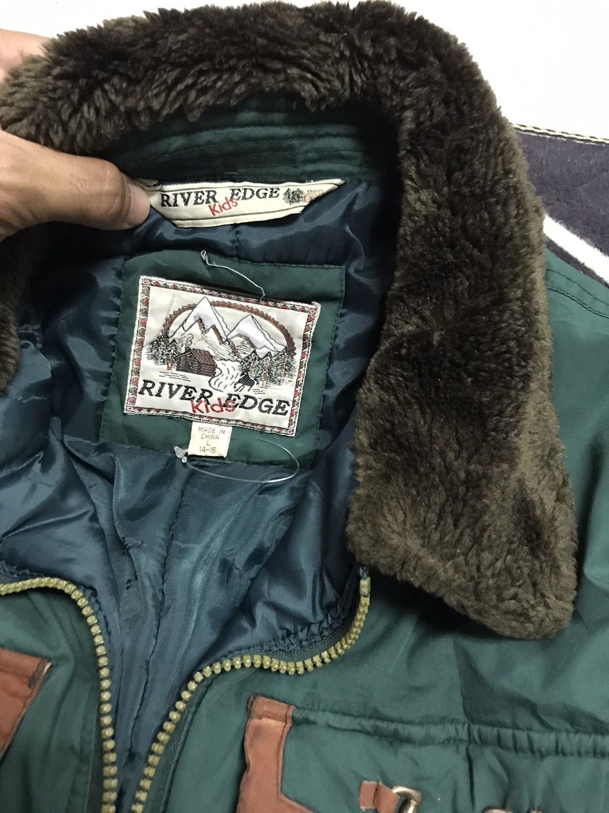 Japanese Brand × Vintage VINTAGE ‼️ River Edge Ski Fur Jacket Dark Green Size US S / EU 44-46 / 1 - 12 Thumbnail