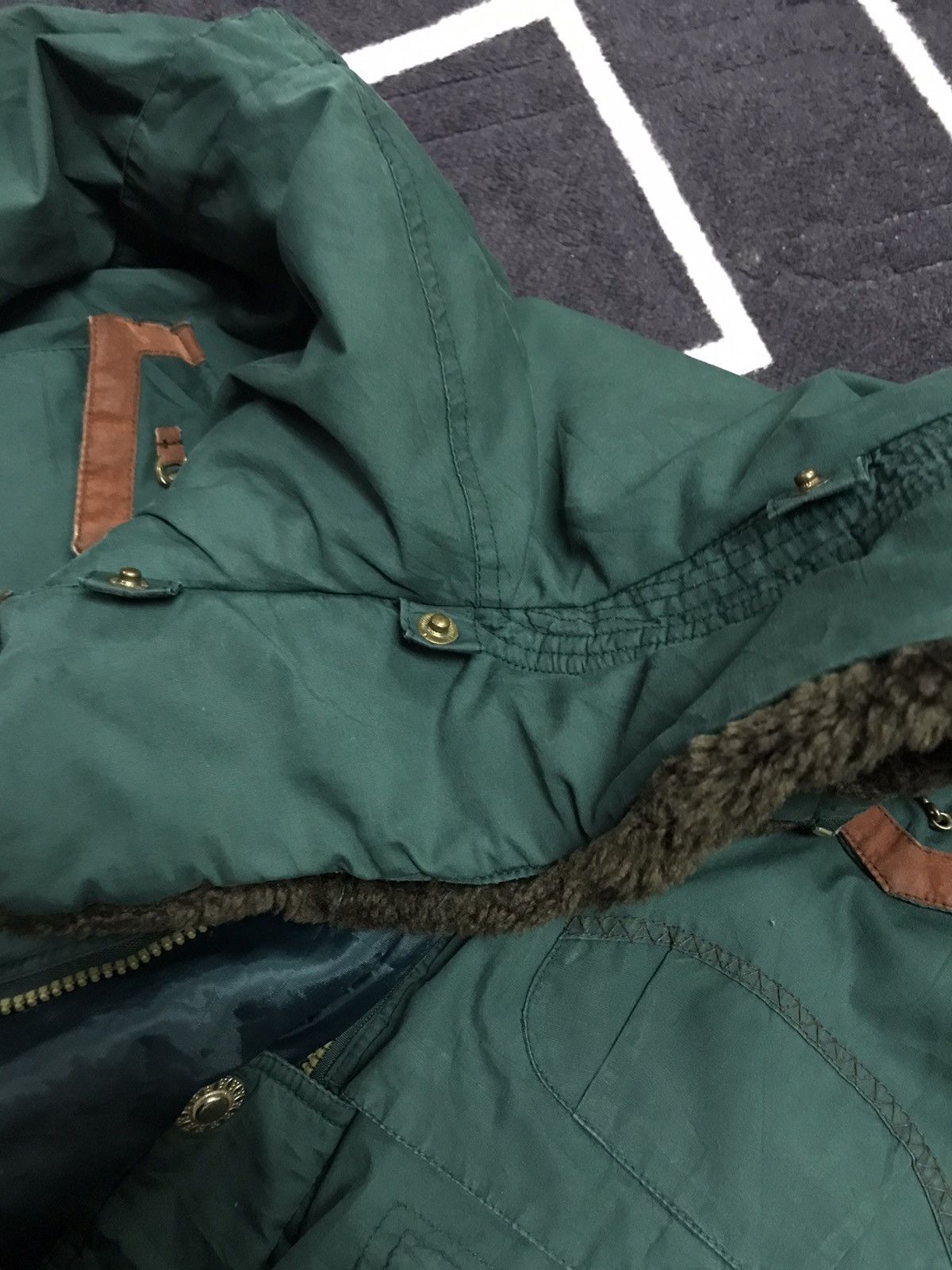 Japanese Brand × Vintage VINTAGE ‼️ River Edge Ski Fur Jacket Dark Green Size US S / EU 44-46 / 1 - 16 Thumbnail