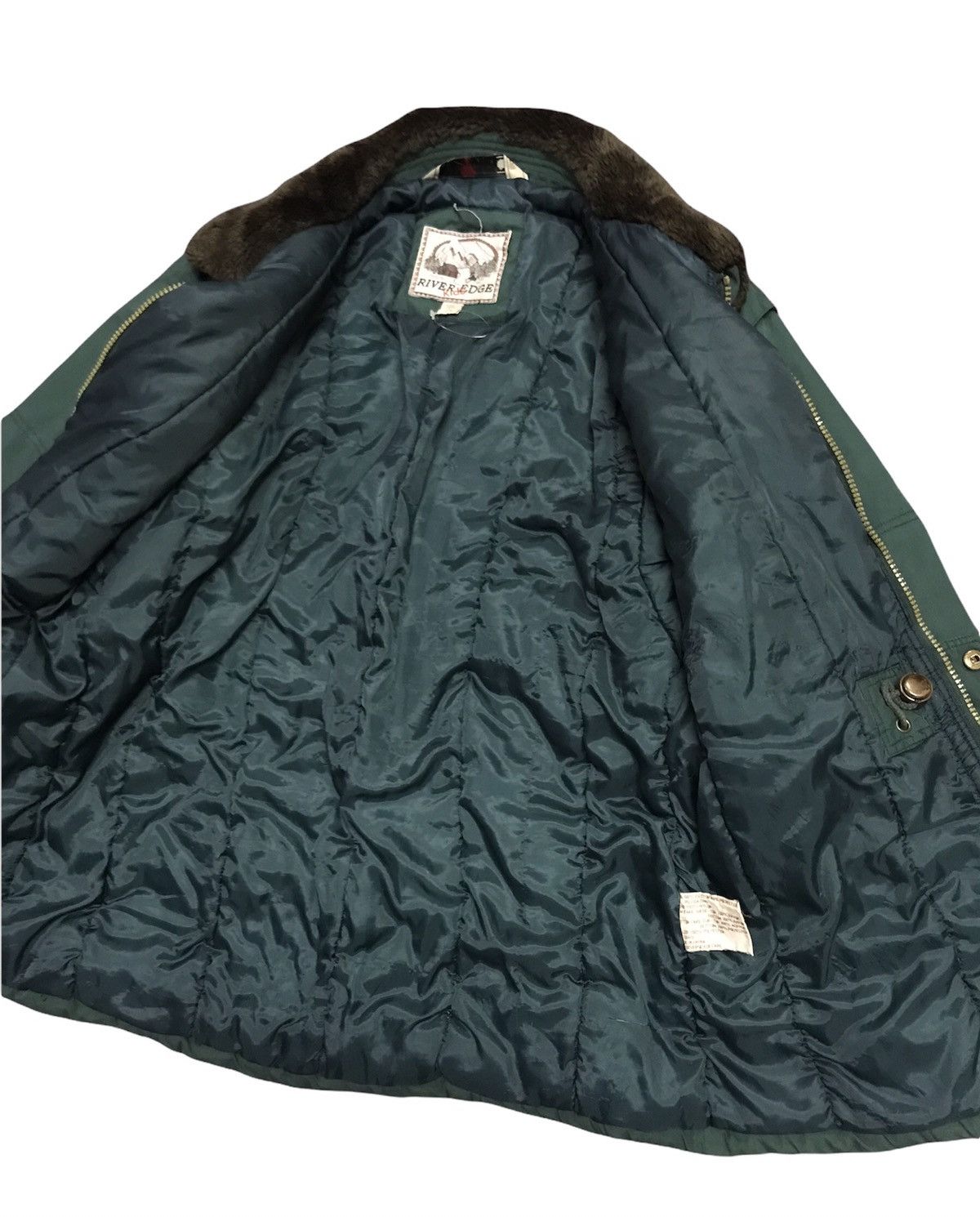 Japanese Brand × Vintage VINTAGE ‼️ River Edge Ski Fur Jacket Dark Green Size US S / EU 44-46 / 1 - 8 Thumbnail