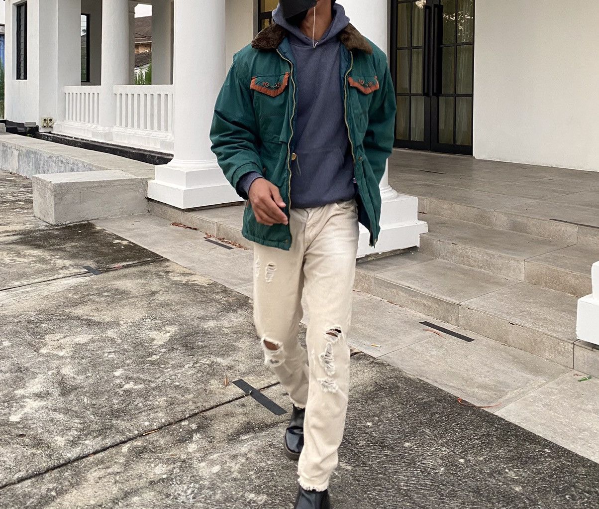 Japanese Brand × Vintage VINTAGE ‼️ River Edge Ski Fur Jacket Dark Green Size US S / EU 44-46 / 1 - 17 Thumbnail
