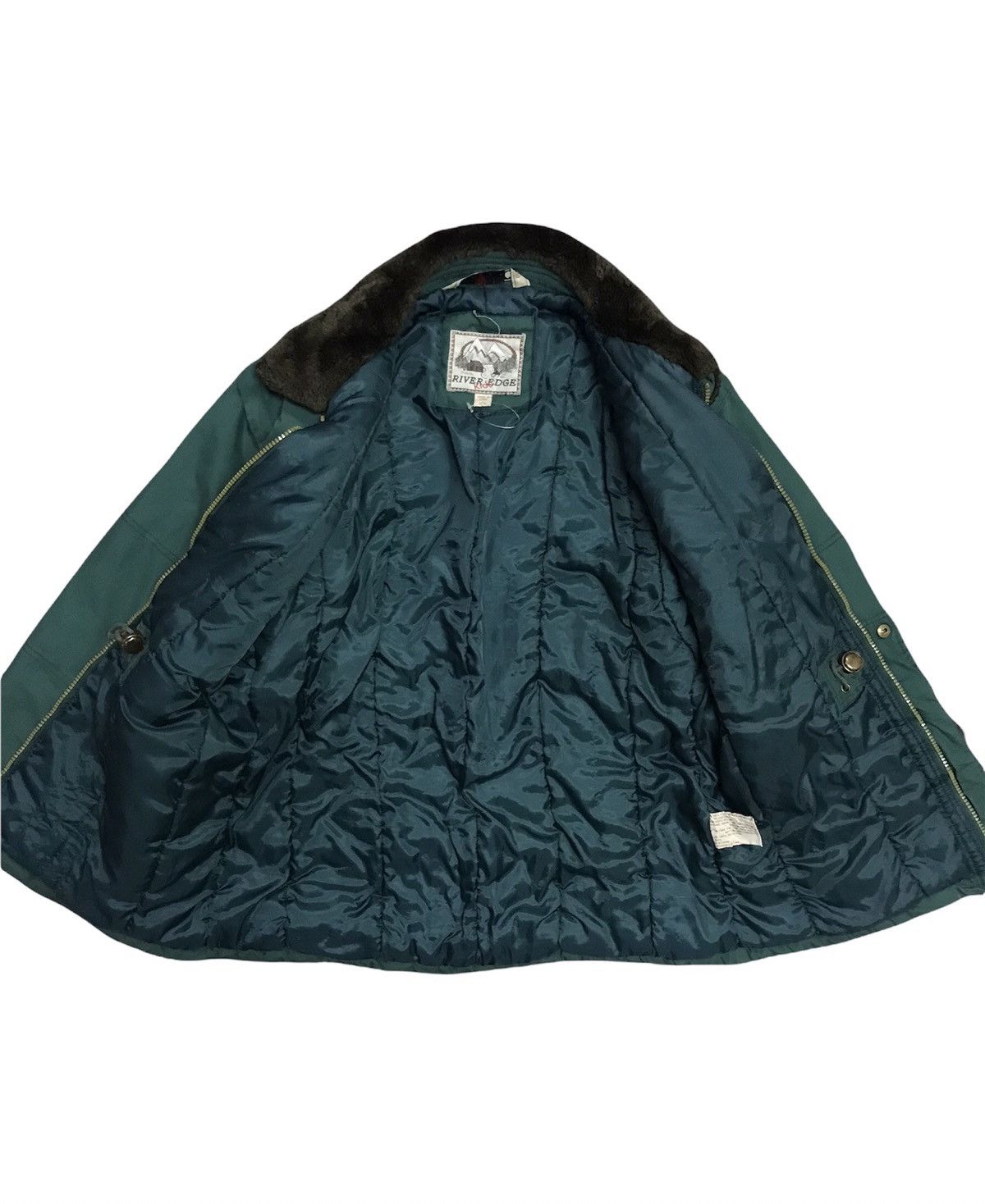 Japanese Brand × Vintage VINTAGE ‼️ River Edge Ski Fur Jacket Dark Green Size US S / EU 44-46 / 1 - 7 Thumbnail