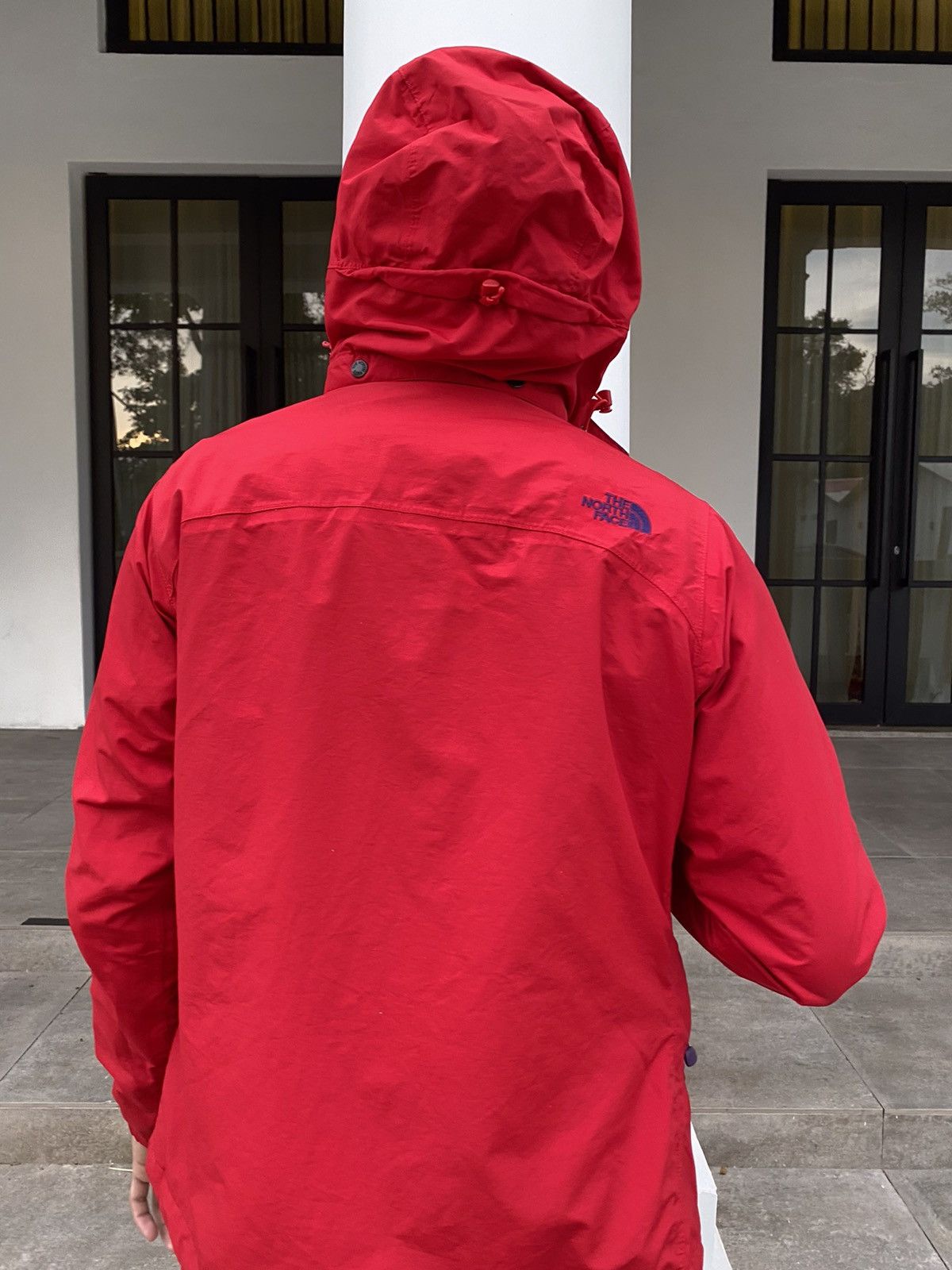 The North Face Hyvent Windbreaker Jacket with Red Color 🔥