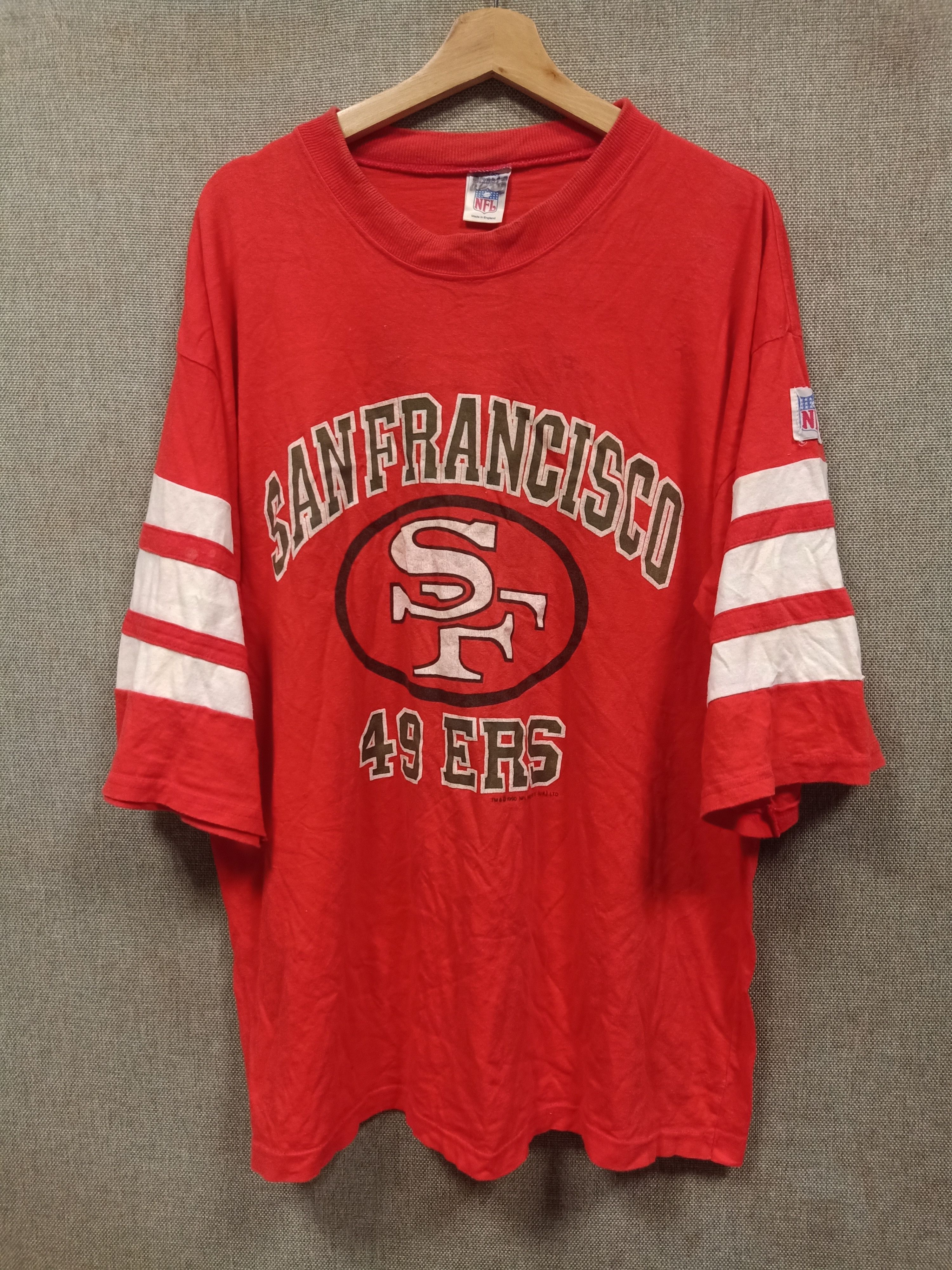 Vintage 90s t shirt raglan san francisco 49ers