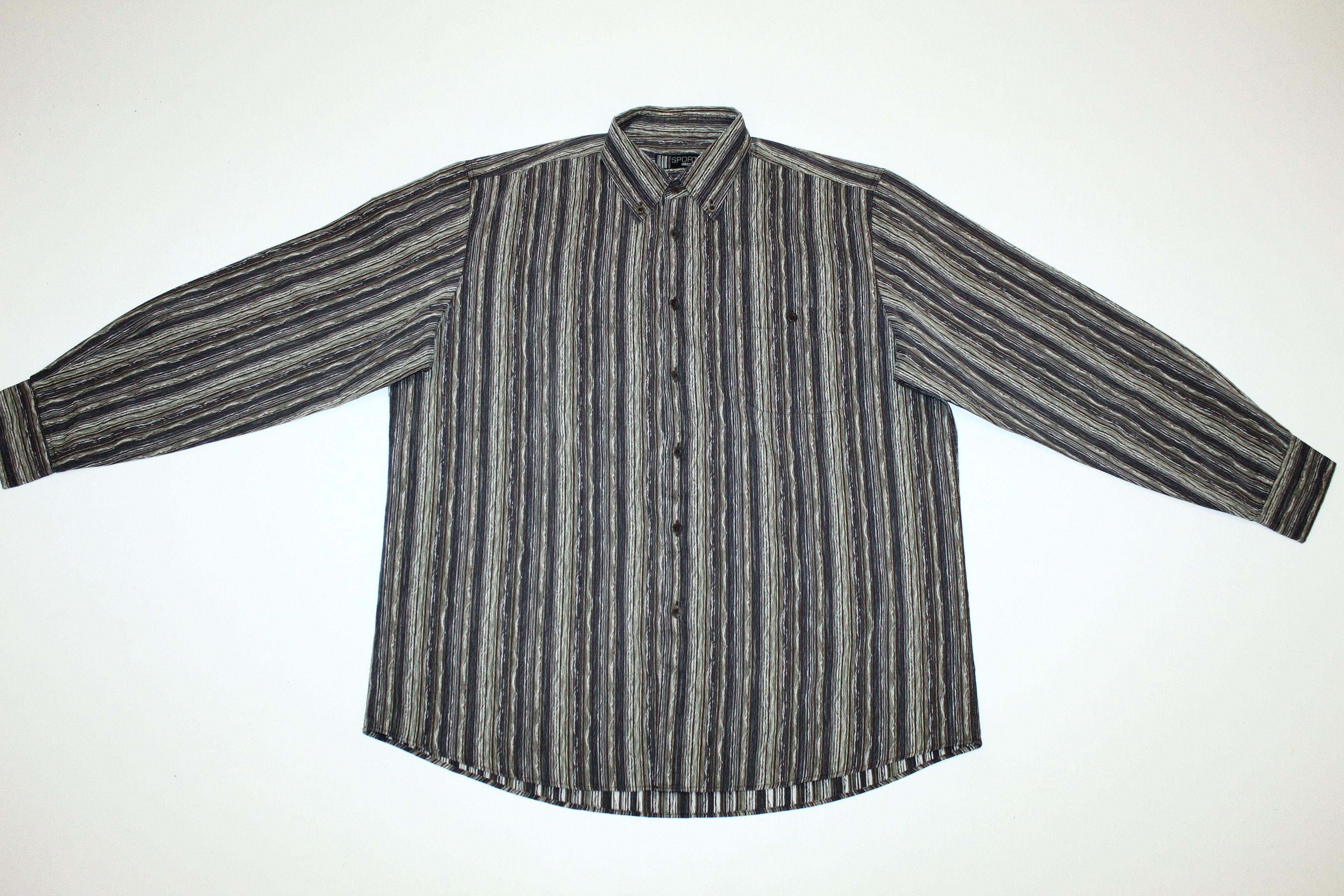 Missoni Vintage Missoni Sport Intarsia Stripes Casual Twill Shirt Size US XL / EU 56 / 4 - 2 Thumbnail
