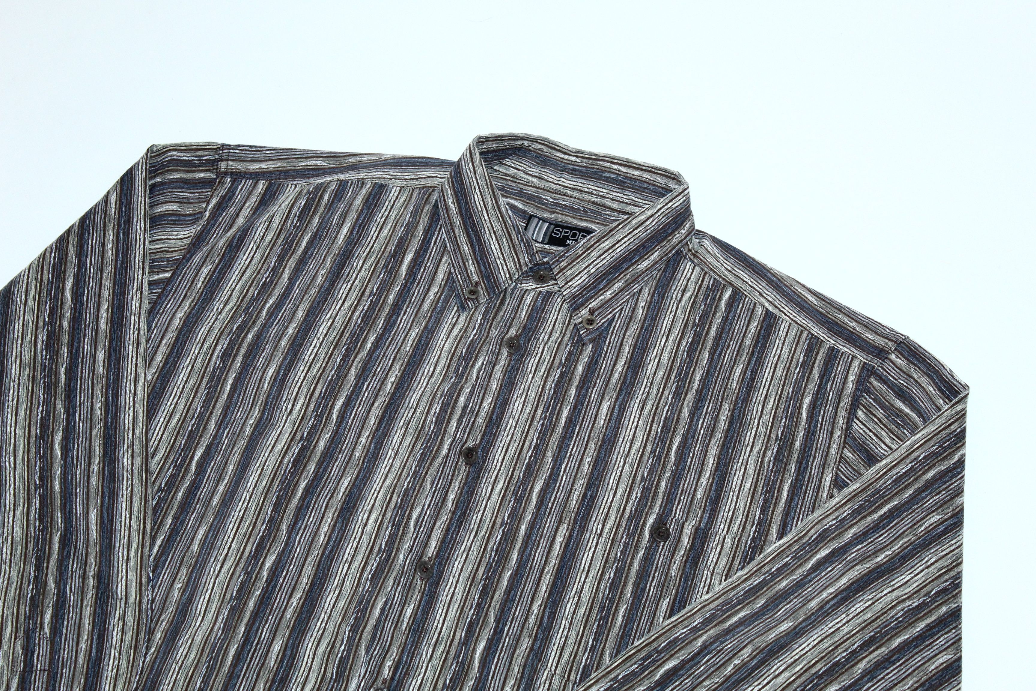 Missoni Vintage Missoni Sport Intarsia Stripes Casual Twill Shirt Size US XL / EU 56 / 4 - 4 Thumbnail