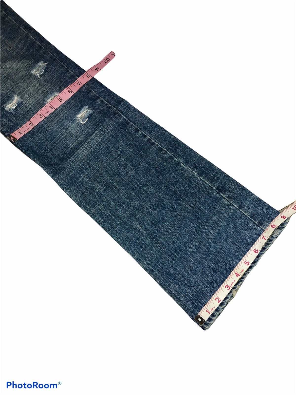 Uniqlo FLARED⚡️⚡️UNIQLO DISTRESSED DENIM Size US 32 / EU 48 - 8 Thumbnail