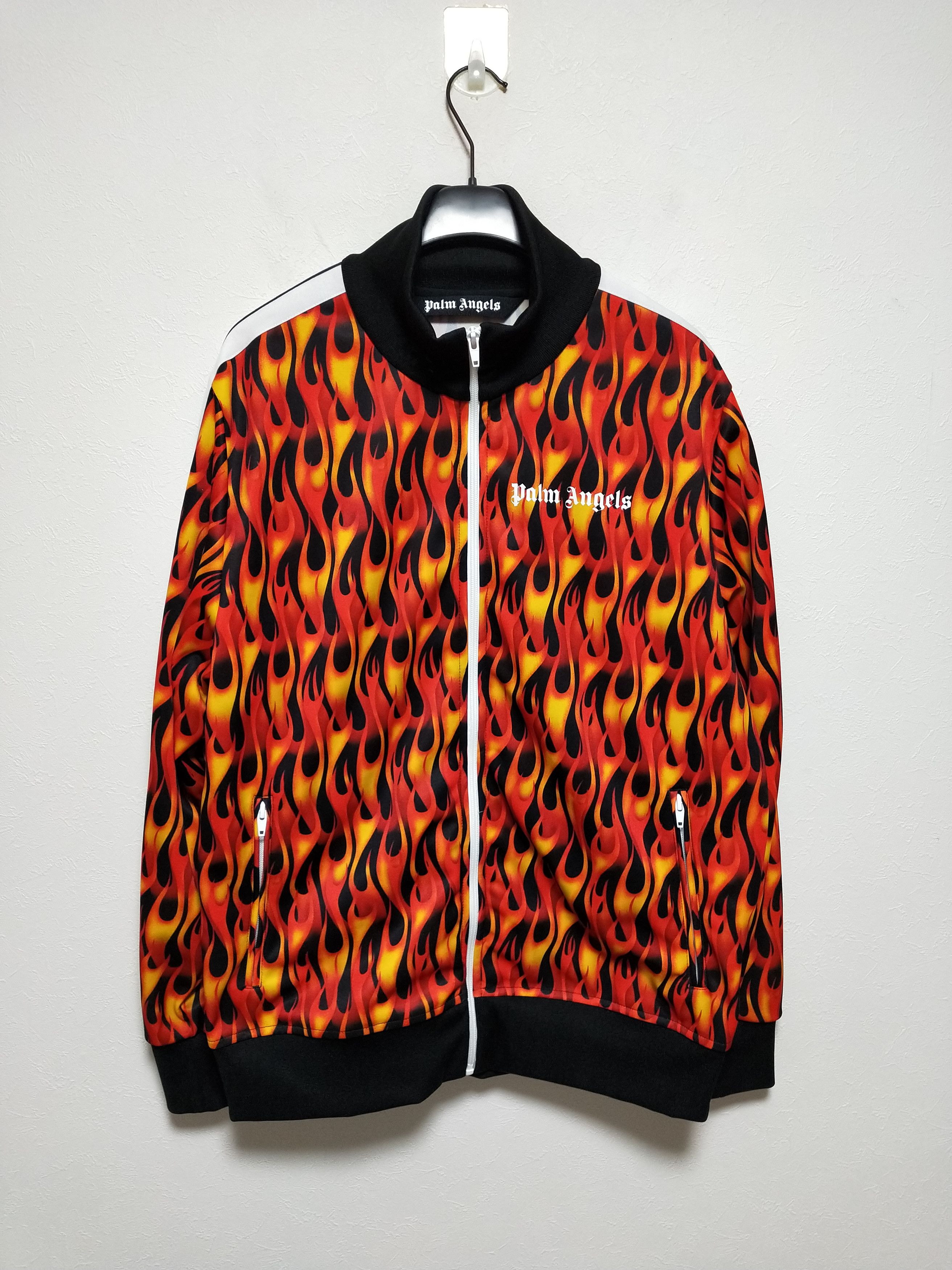 Palm Angels Burning Flames Track Jacket Size US XXL / EU 58 / 5 - 1 Thumbnail