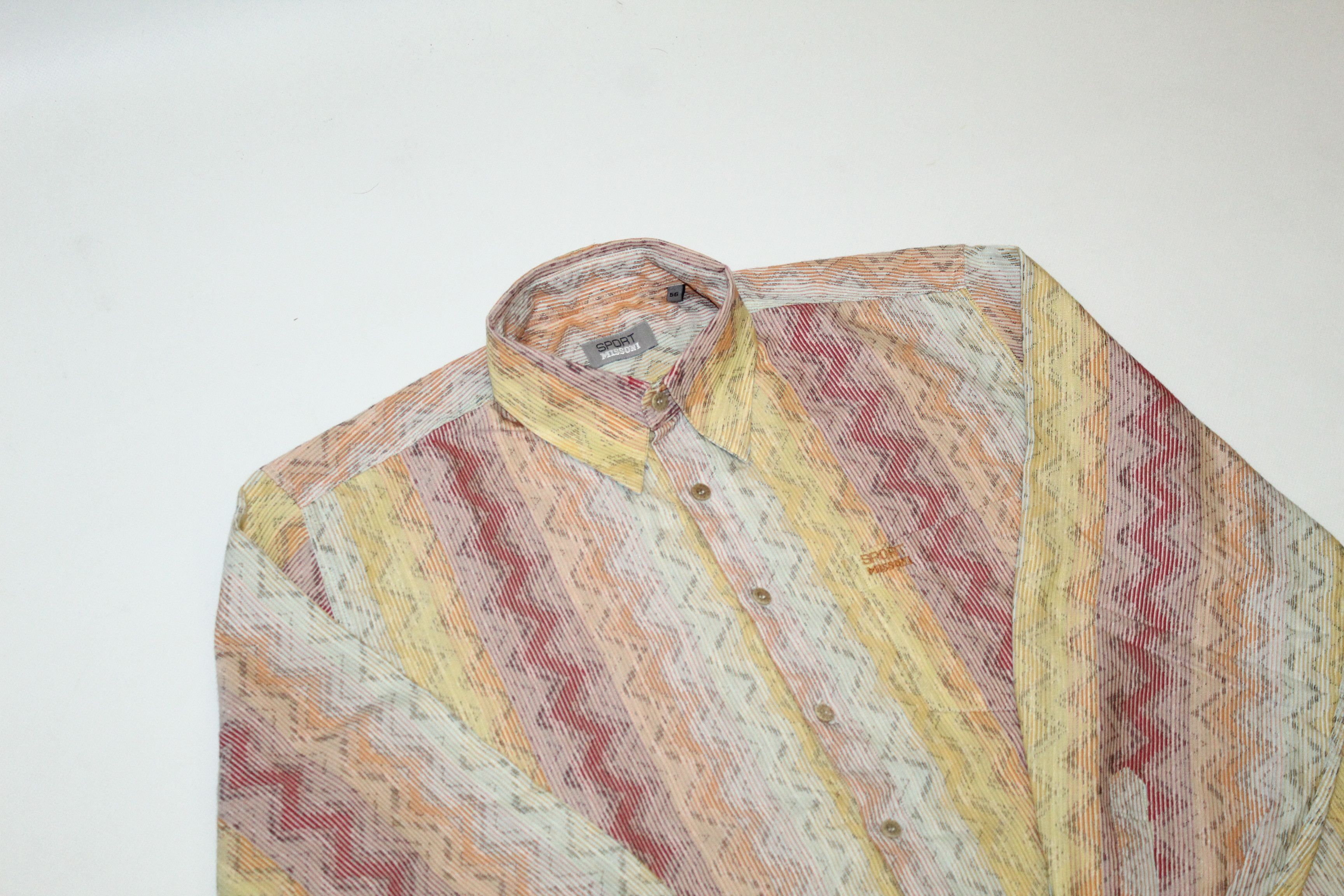 Missoni VTG 🔥 Missoni Sport Colorful Stripes Casual Twill Shirt Size US XL / EU 56 / 4 - 3 Thumbnail