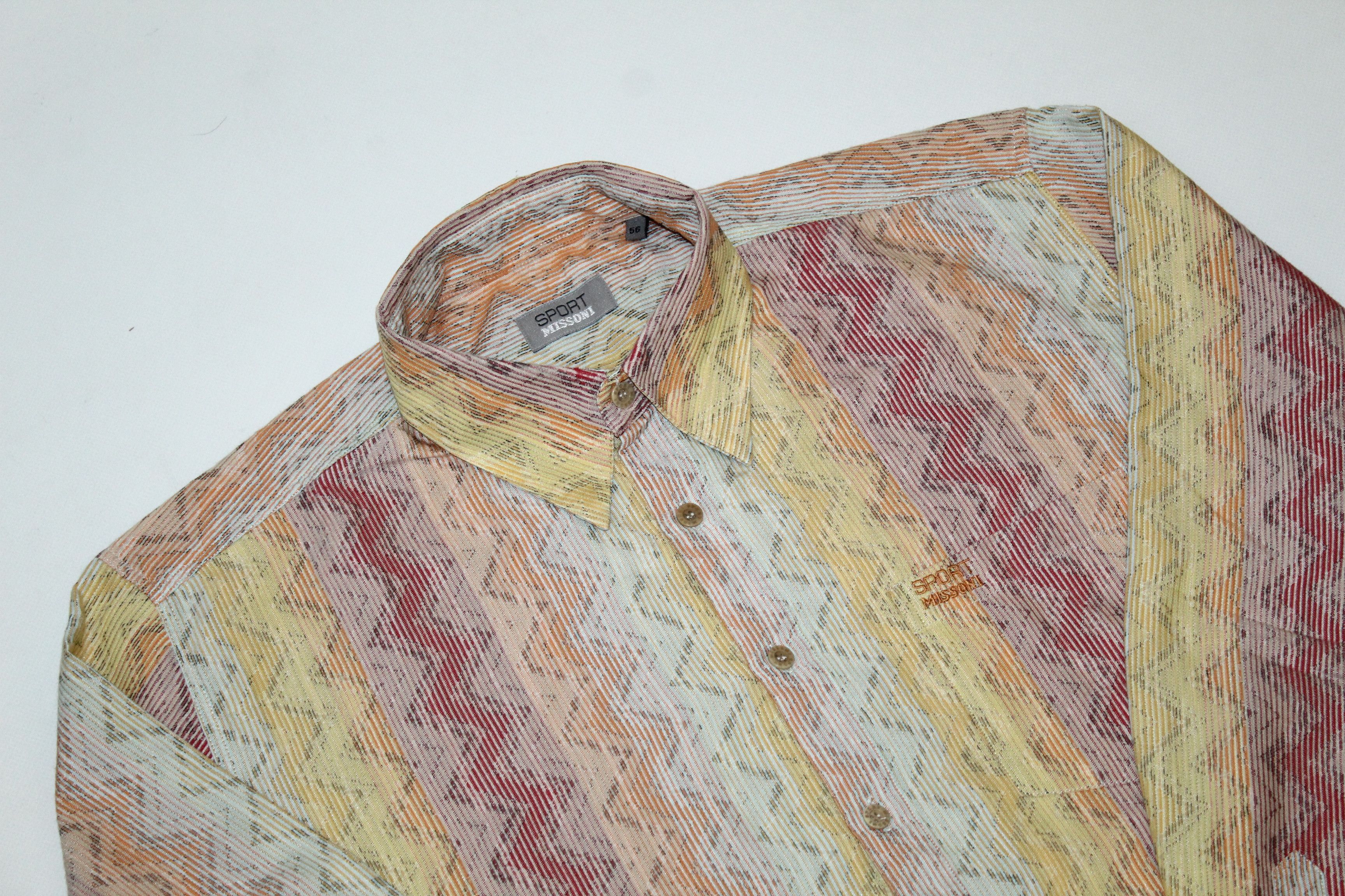 Missoni VTG 🔥 Missoni Sport Colorful Stripes Casual Twill Shirt Size US XL / EU 56 / 4 - 4 Thumbnail