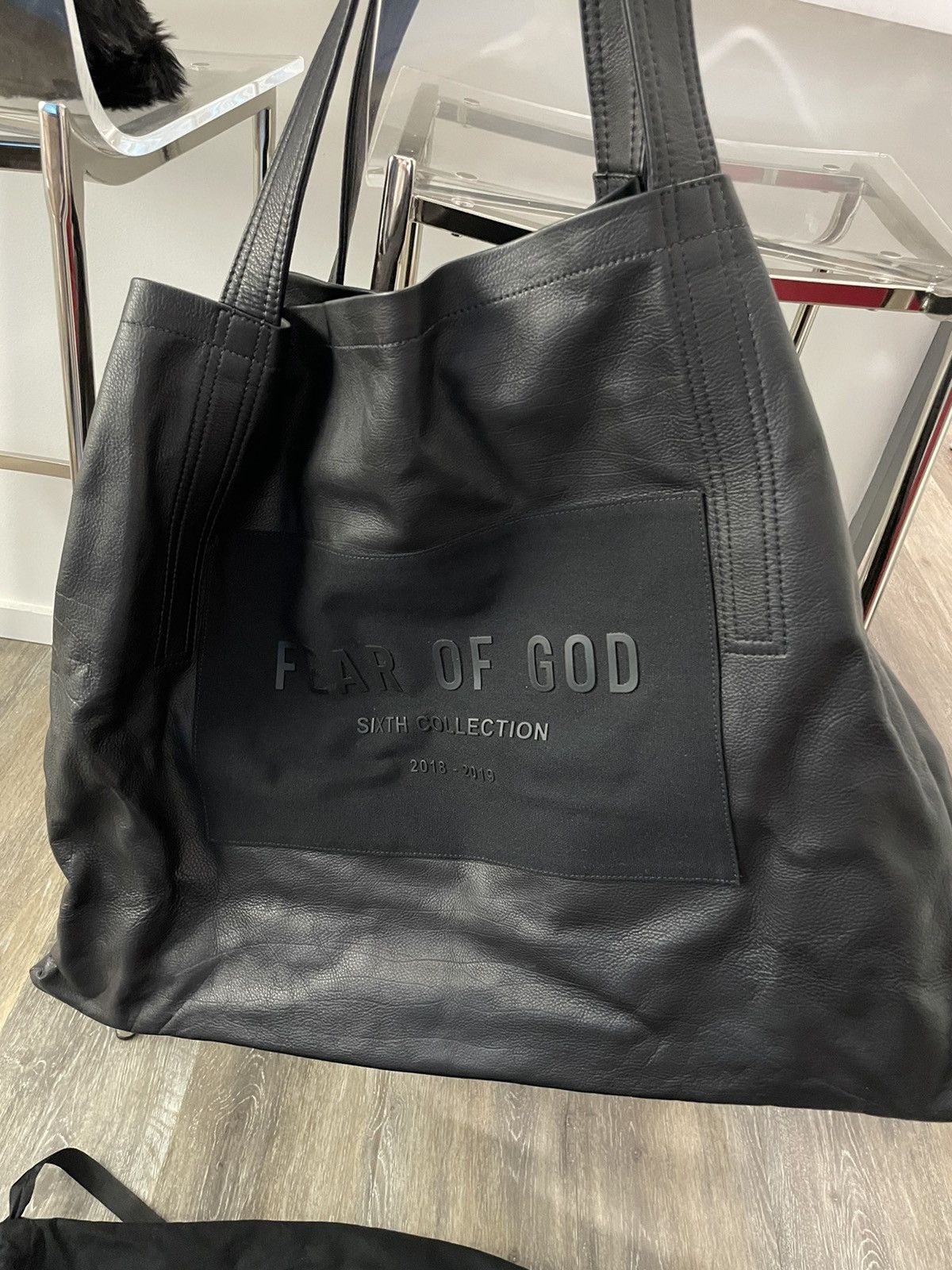 Fear of God leather Tote Bag sixth collection