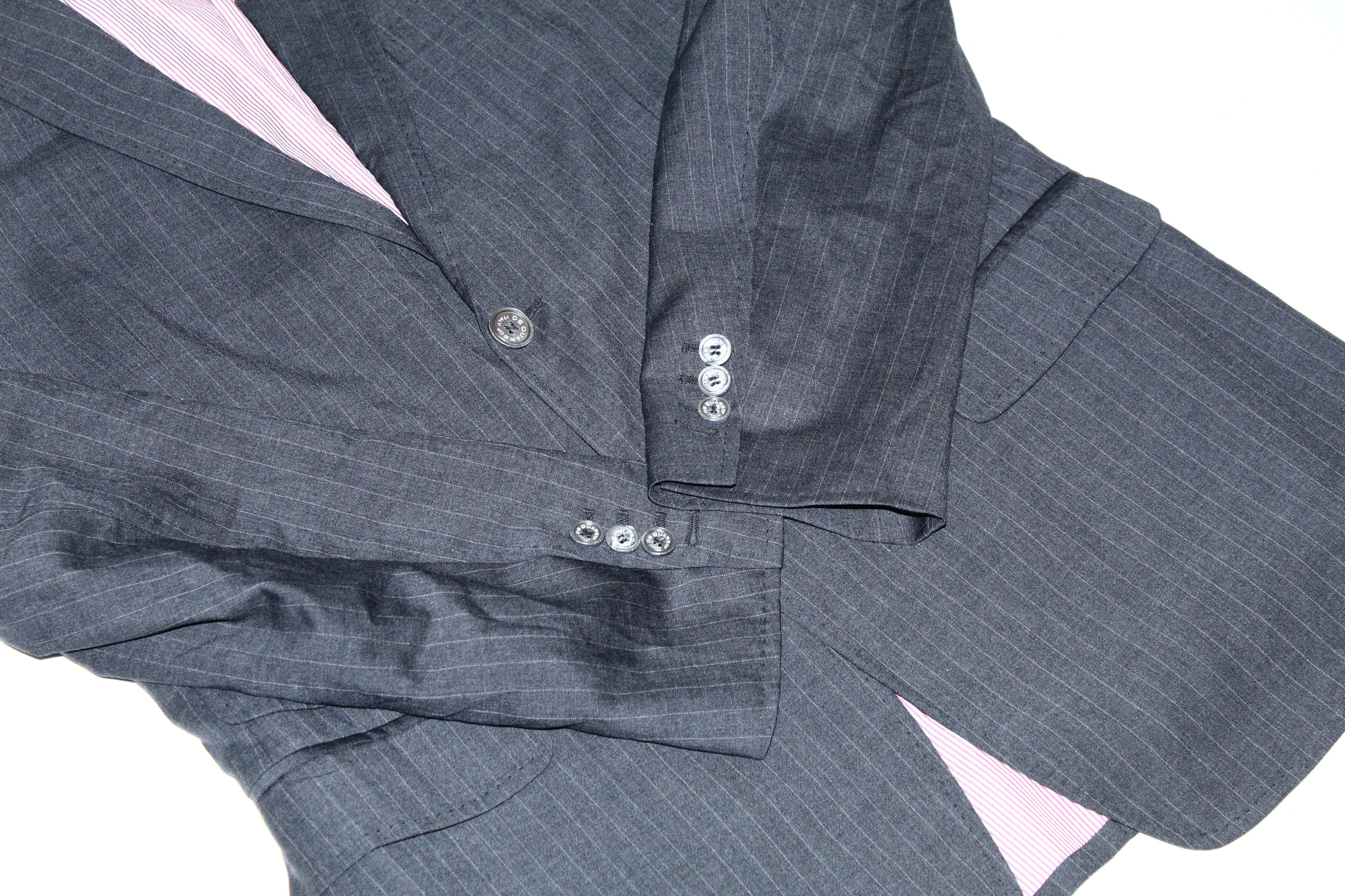 Dsquared2 Dsquared2 Slim Fit Pin Striped Charcoral Black Blazer Size US L / EU 52-54 / 3 - 6 Thumbnail