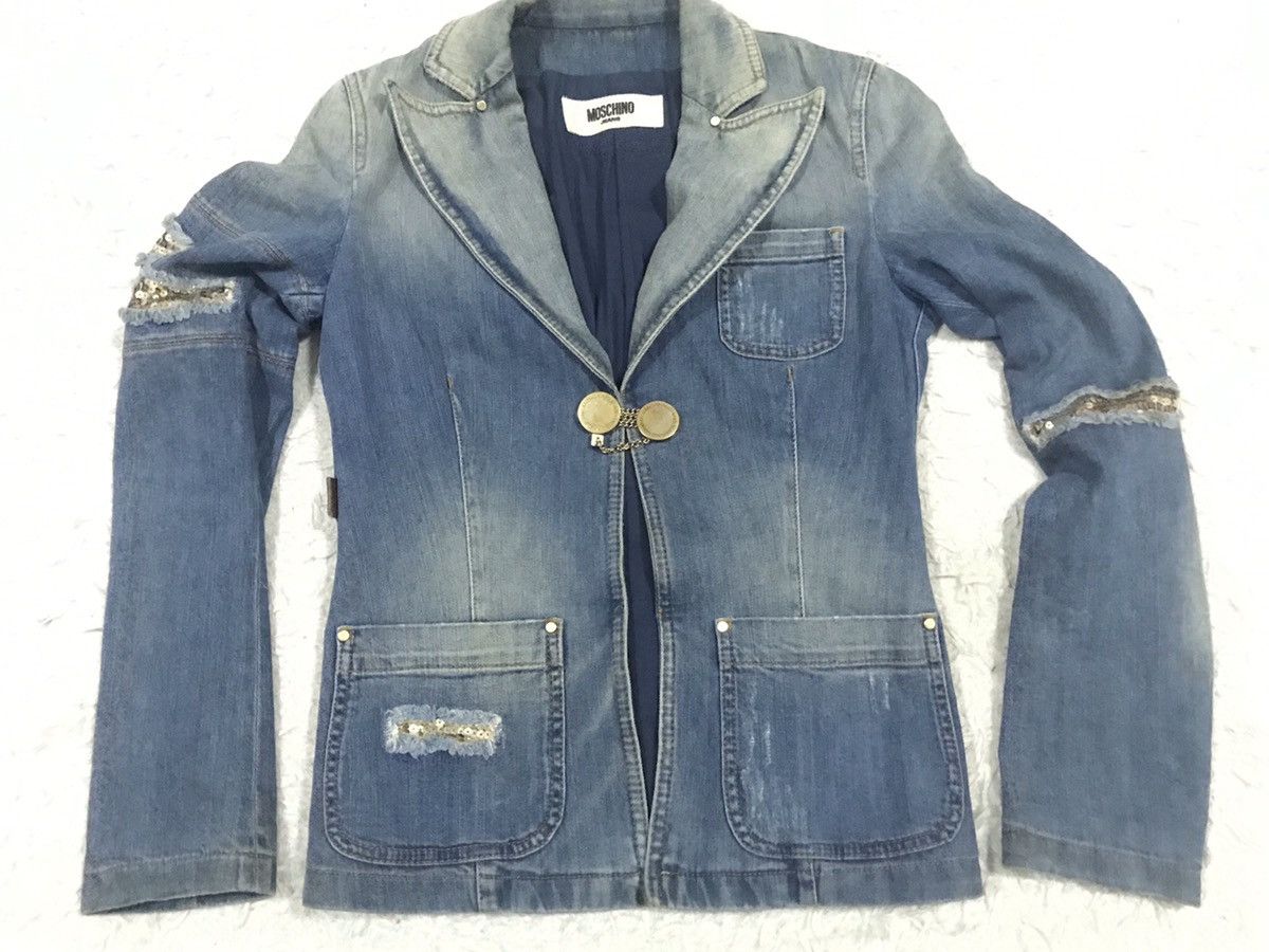 Moschino Moschino Denim Jacket Jeans Nice Design Size US XXS / EU 40 - 1 Thumbnail