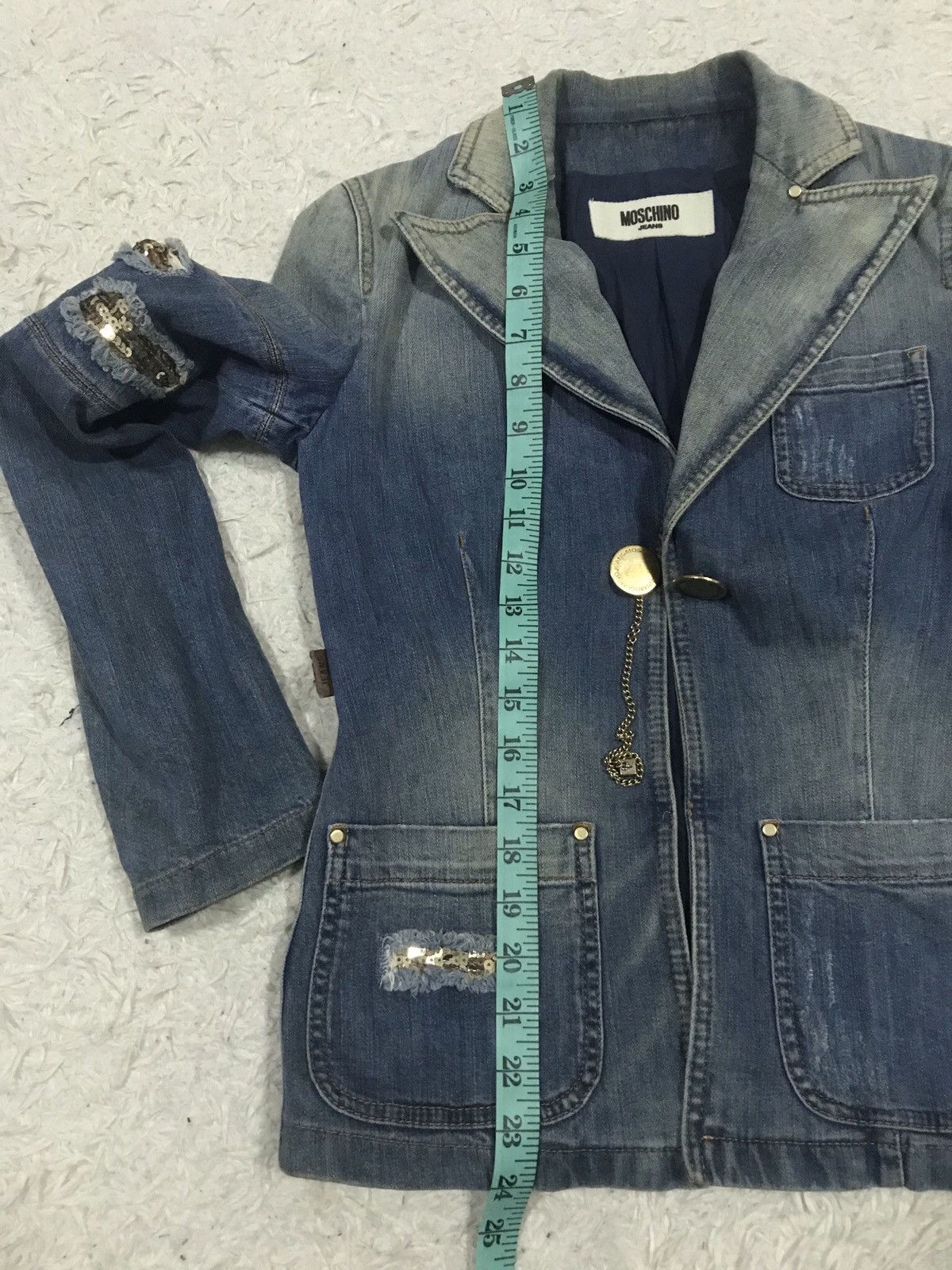 Moschino Moschino Denim Jacket Jeans Nice Design Size US XXS / EU 40 - 19 Thumbnail