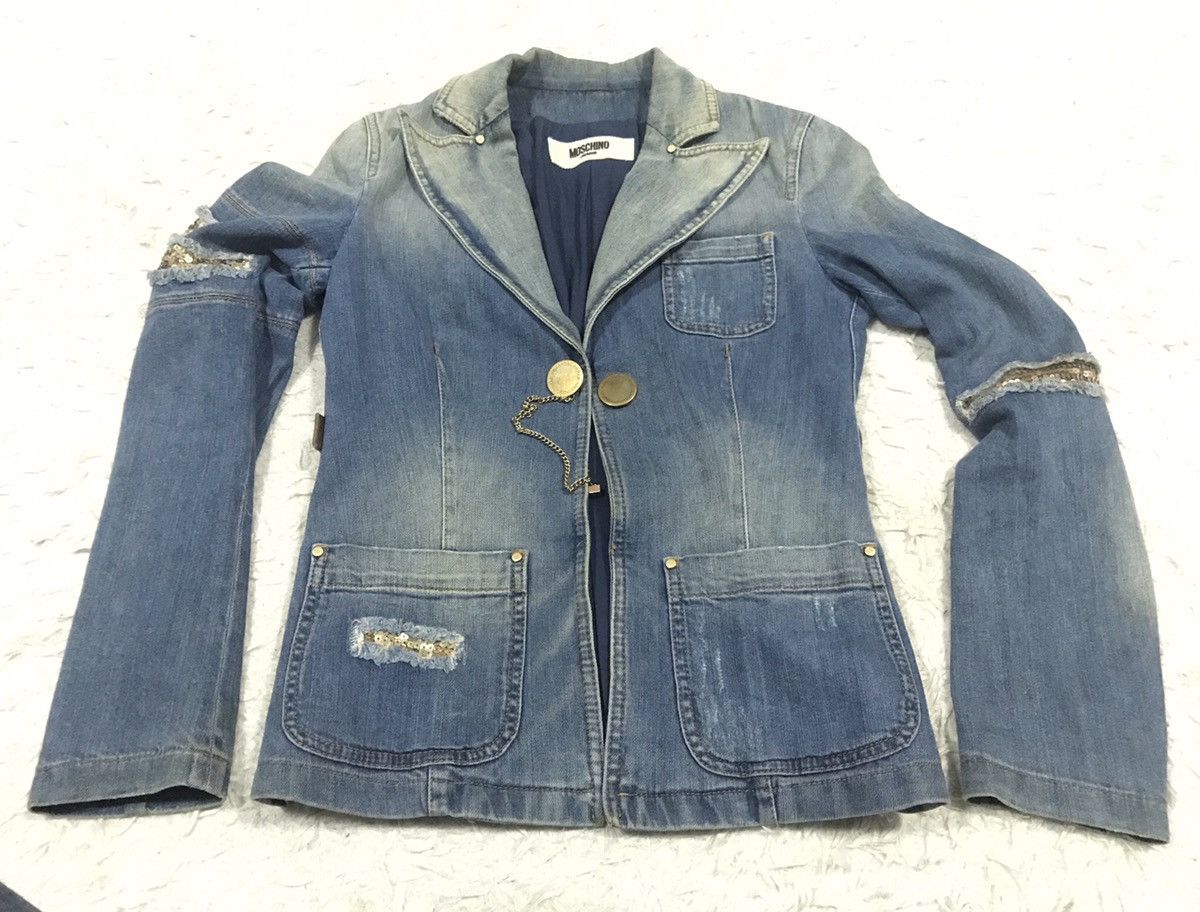 Moschino Moschino Denim Jacket Jeans Nice Design Size US XXS / EU 40 - 2 Thumbnail
