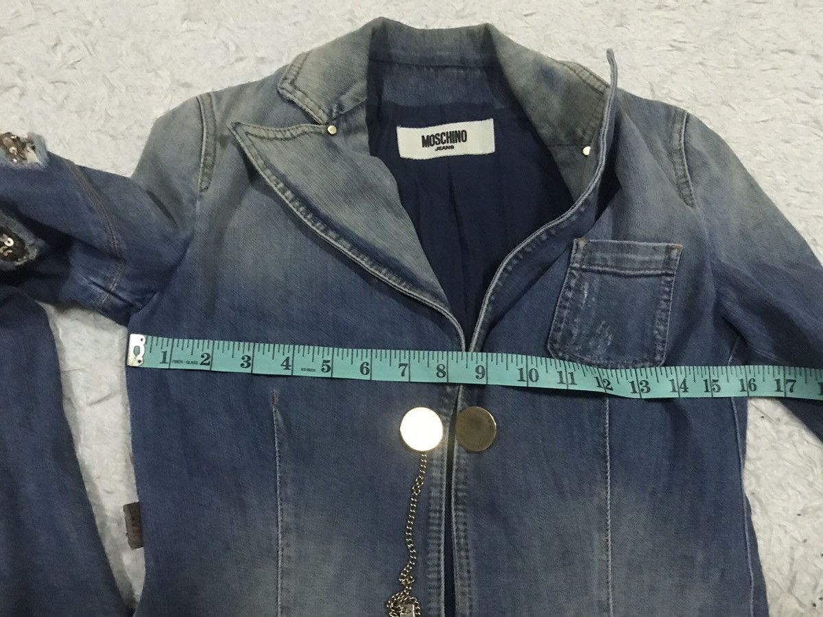 Moschino Moschino Denim Jacket Jeans Nice Design Size US XXS / EU 40 - 18 Thumbnail